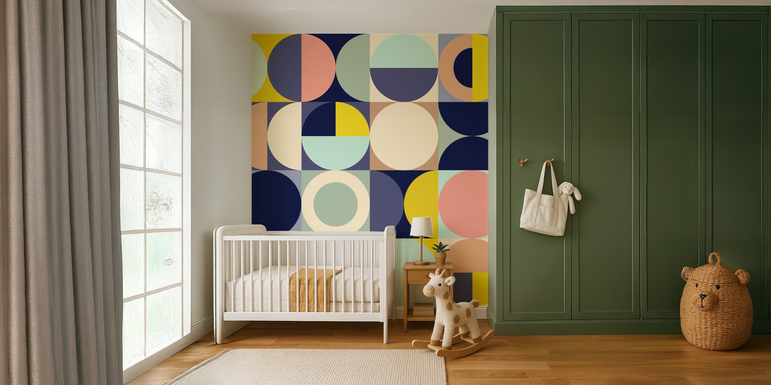 Buntige Tapete im Kinderzimmer
