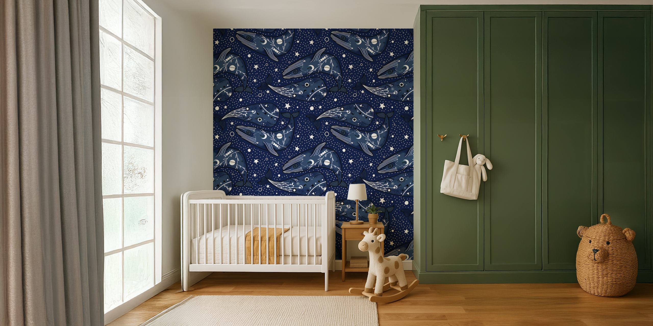 Mystic Ocean Whales Tapetdesign
