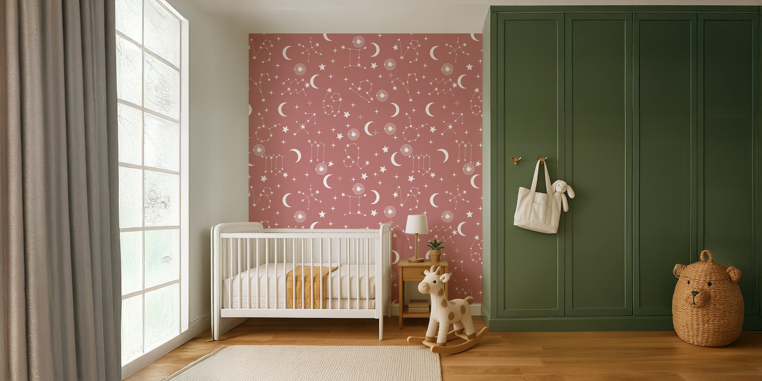Stars and Constellations Pink návrh tapety