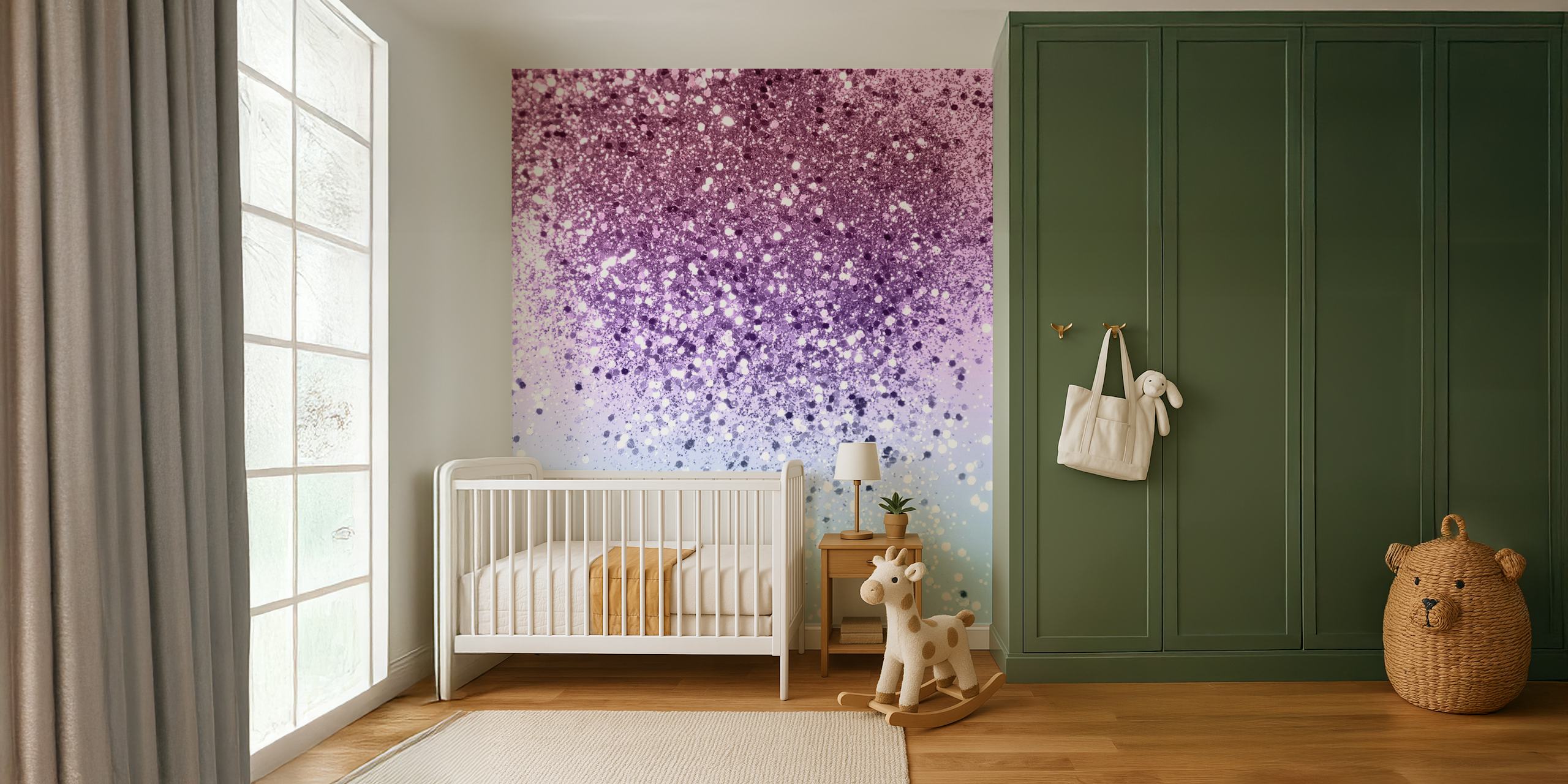 Unicorn Girls Glitter 6a wallpaper in a room