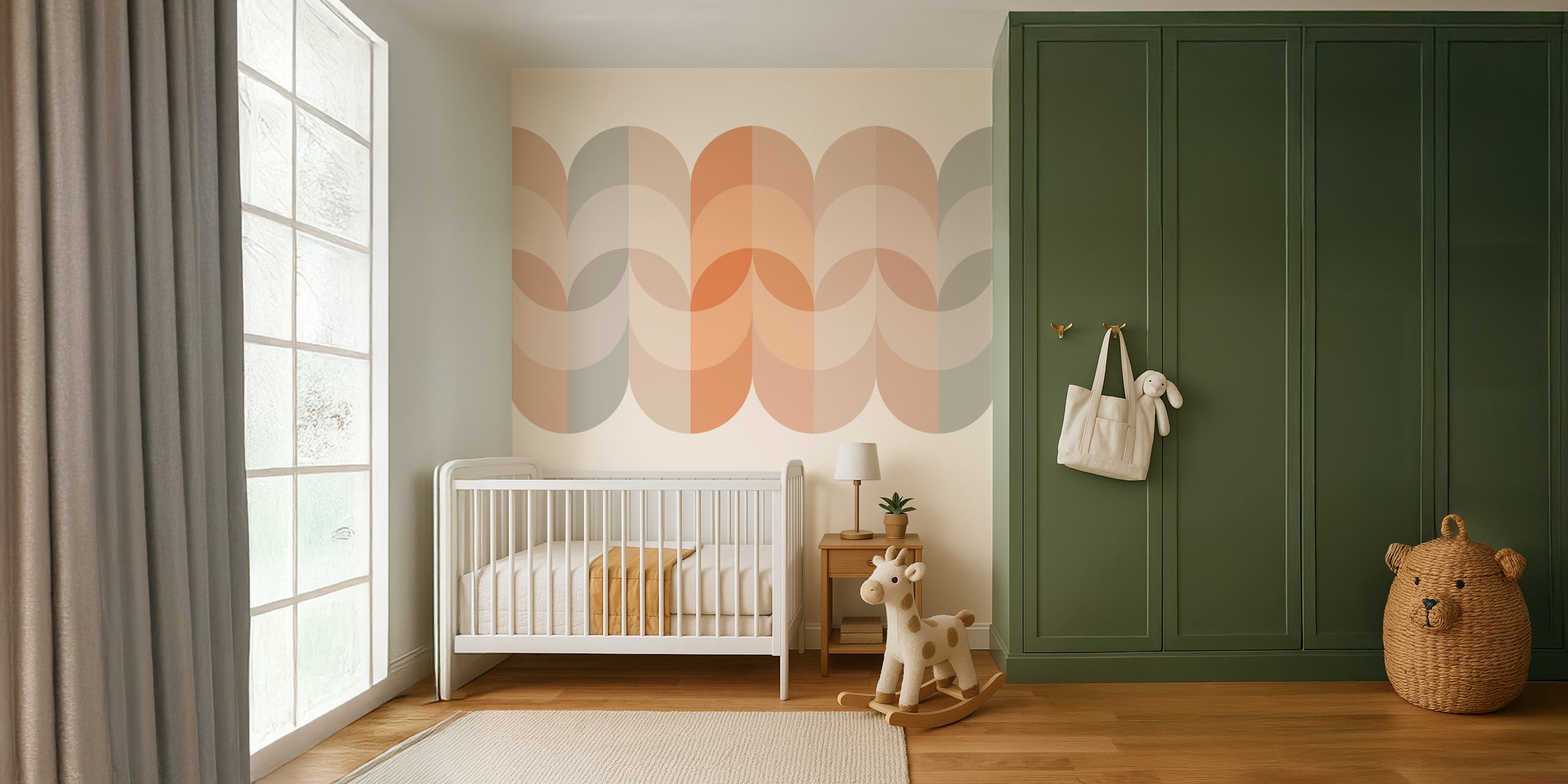 Dreamy Rainbow Border wallpaper in a room