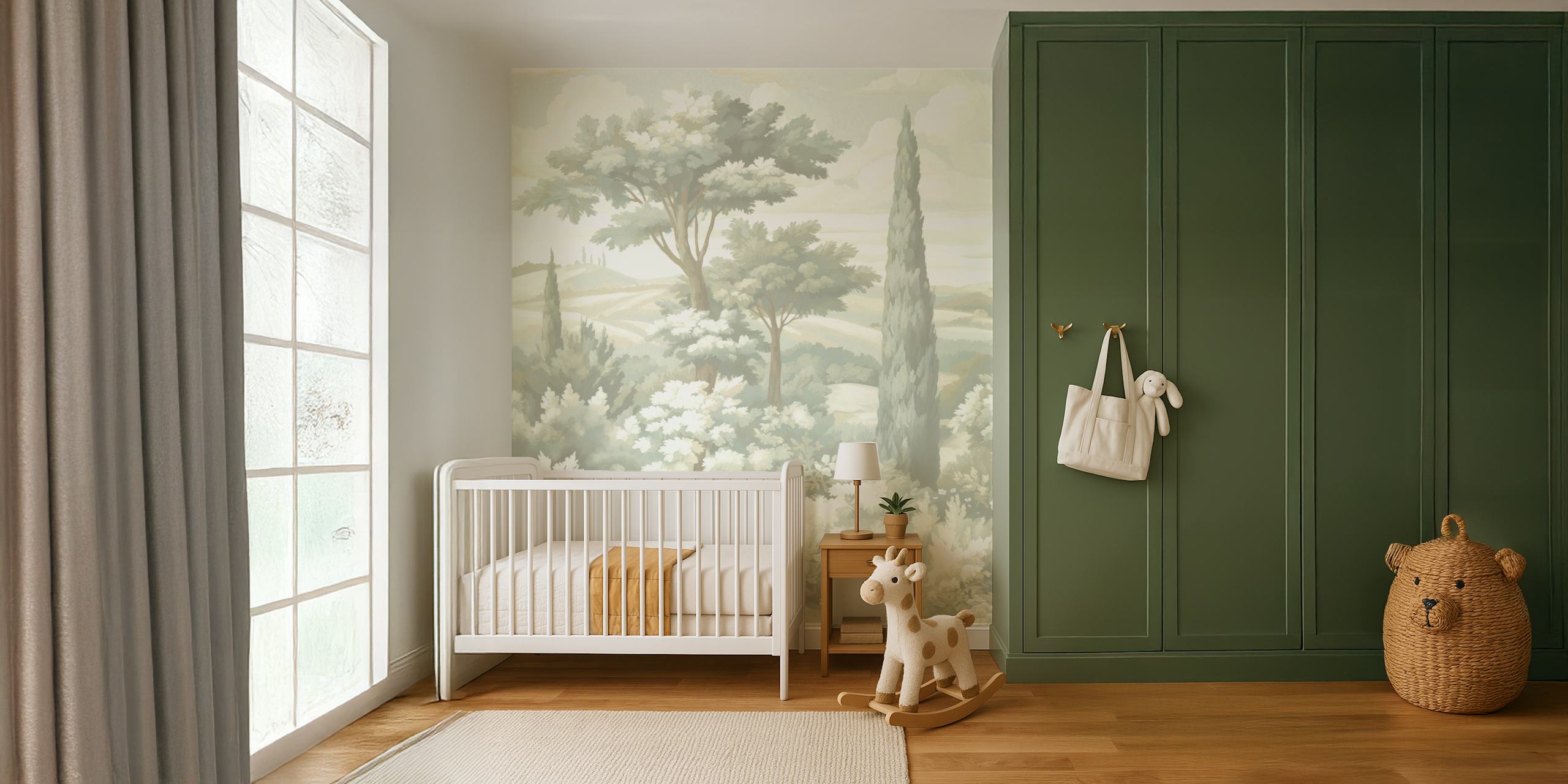 Tuscany Baroque Painting wallpaper in a room