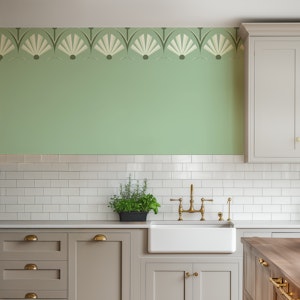 Sage Green Floral Fans Cottagecore Flowers