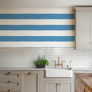 Cornish Coastal Stripe - Classic Blue & White