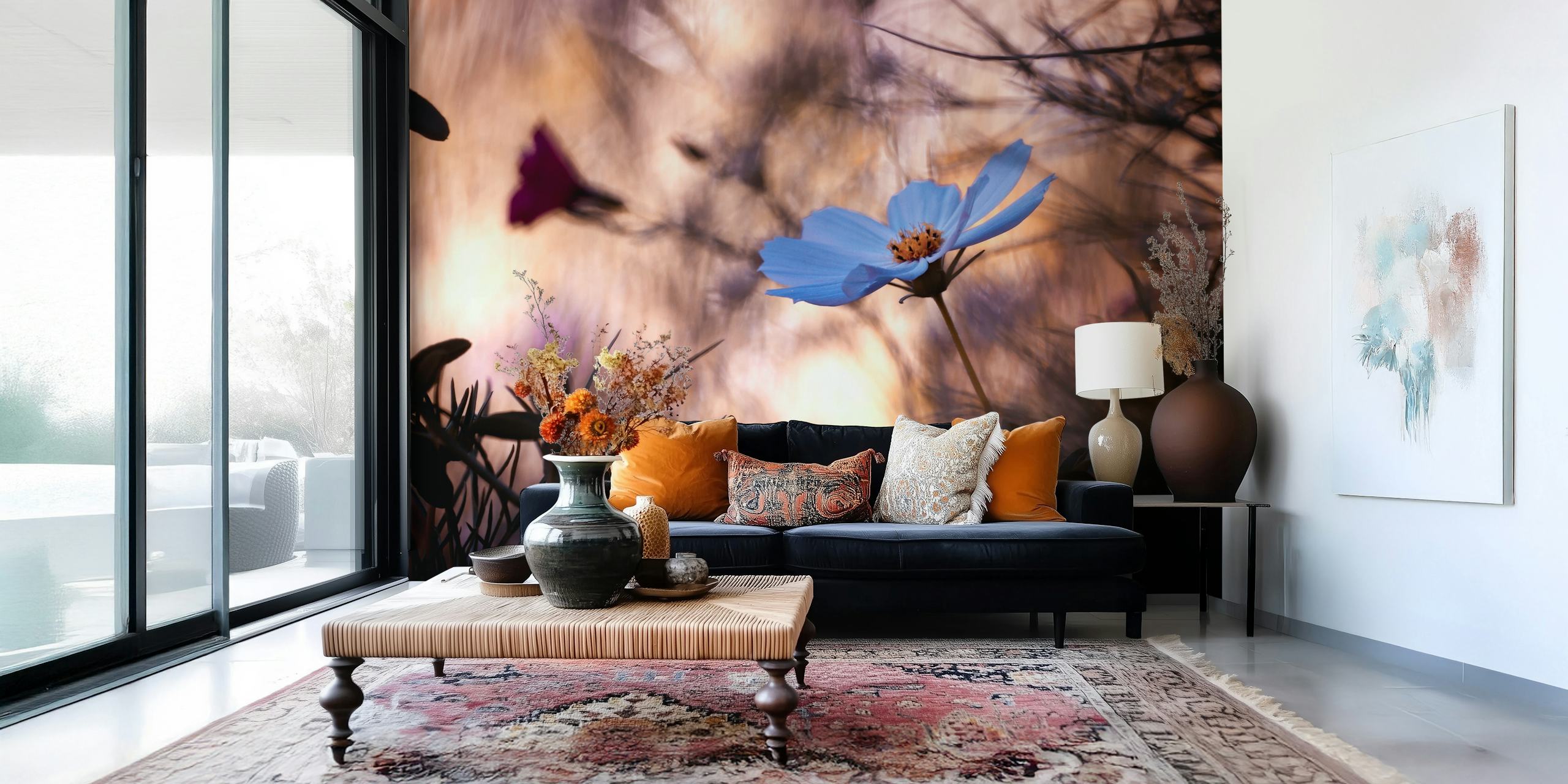 Indifference floral wallpaper design displayed indoors