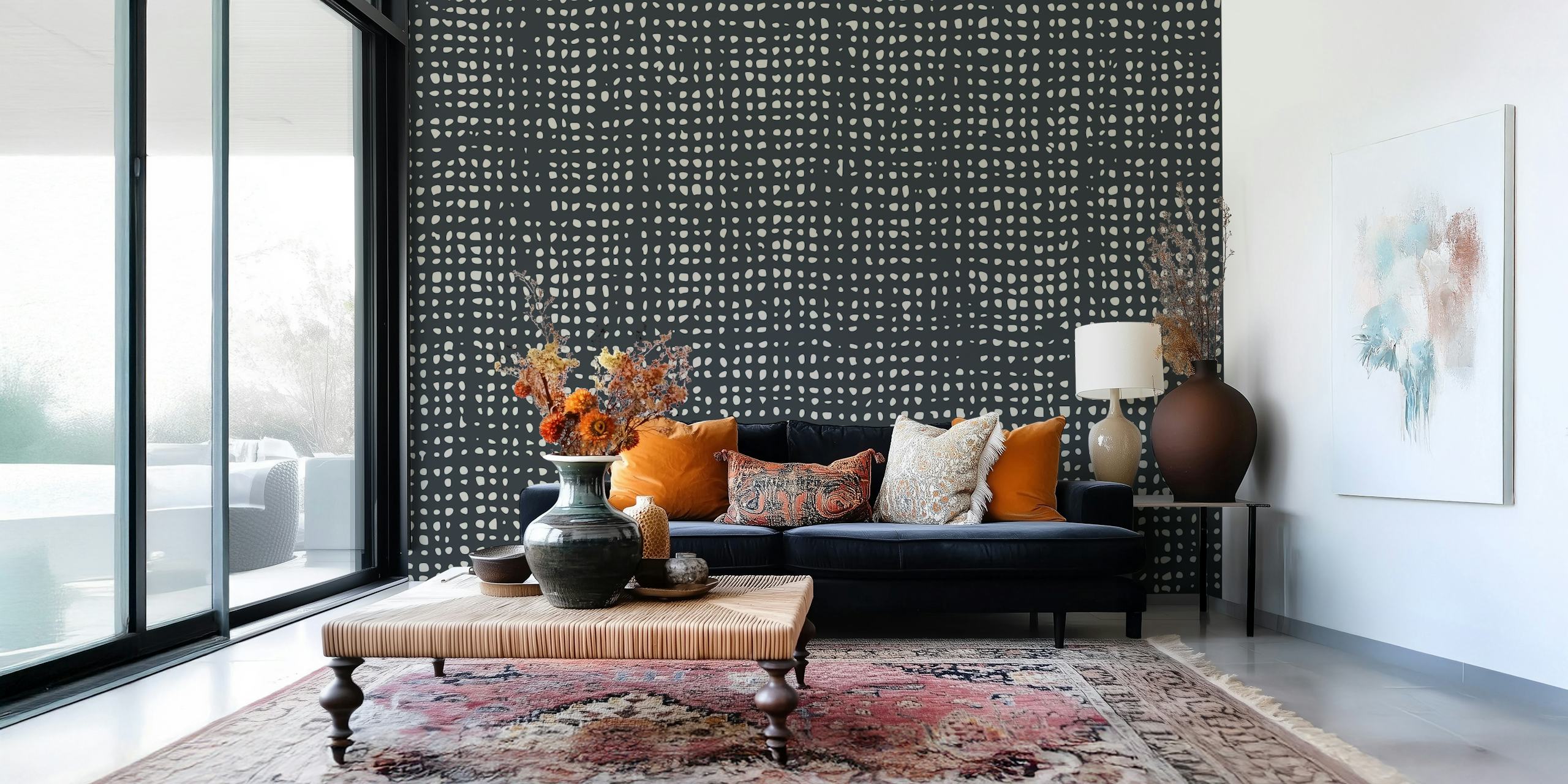 African Fabric Black and White i et moderne miljø