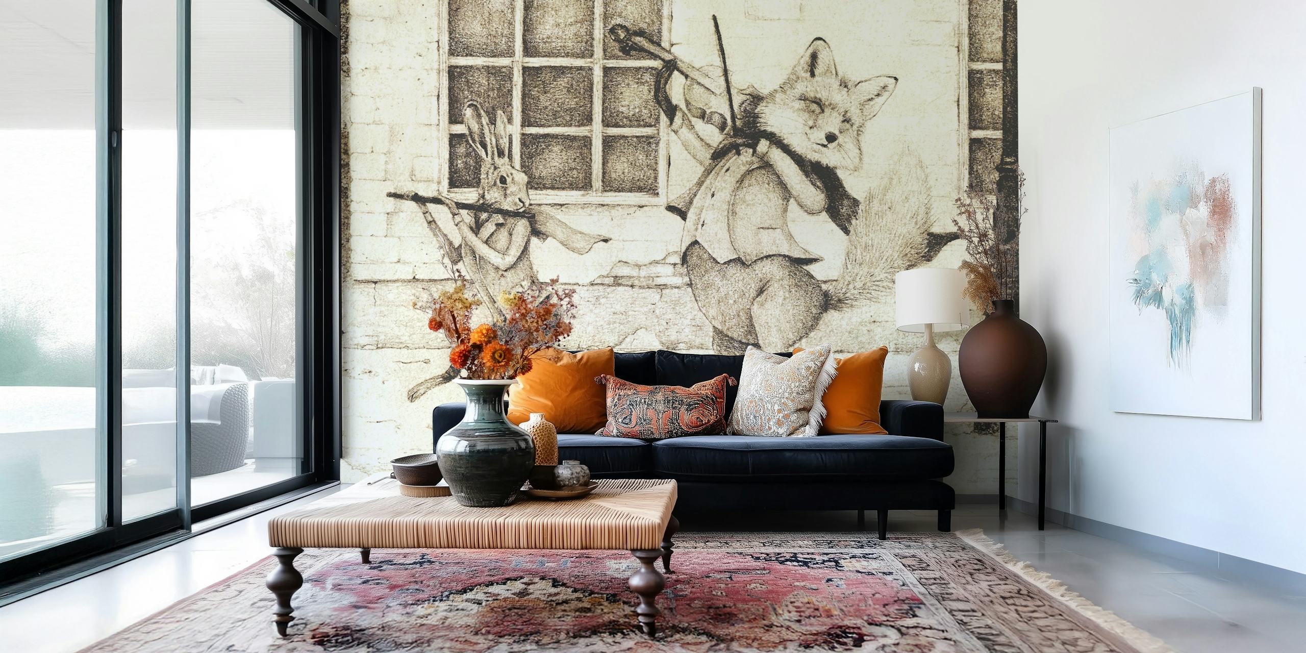 Ταπετσαρία Street Musicians με ζωντανούς μουσικούς