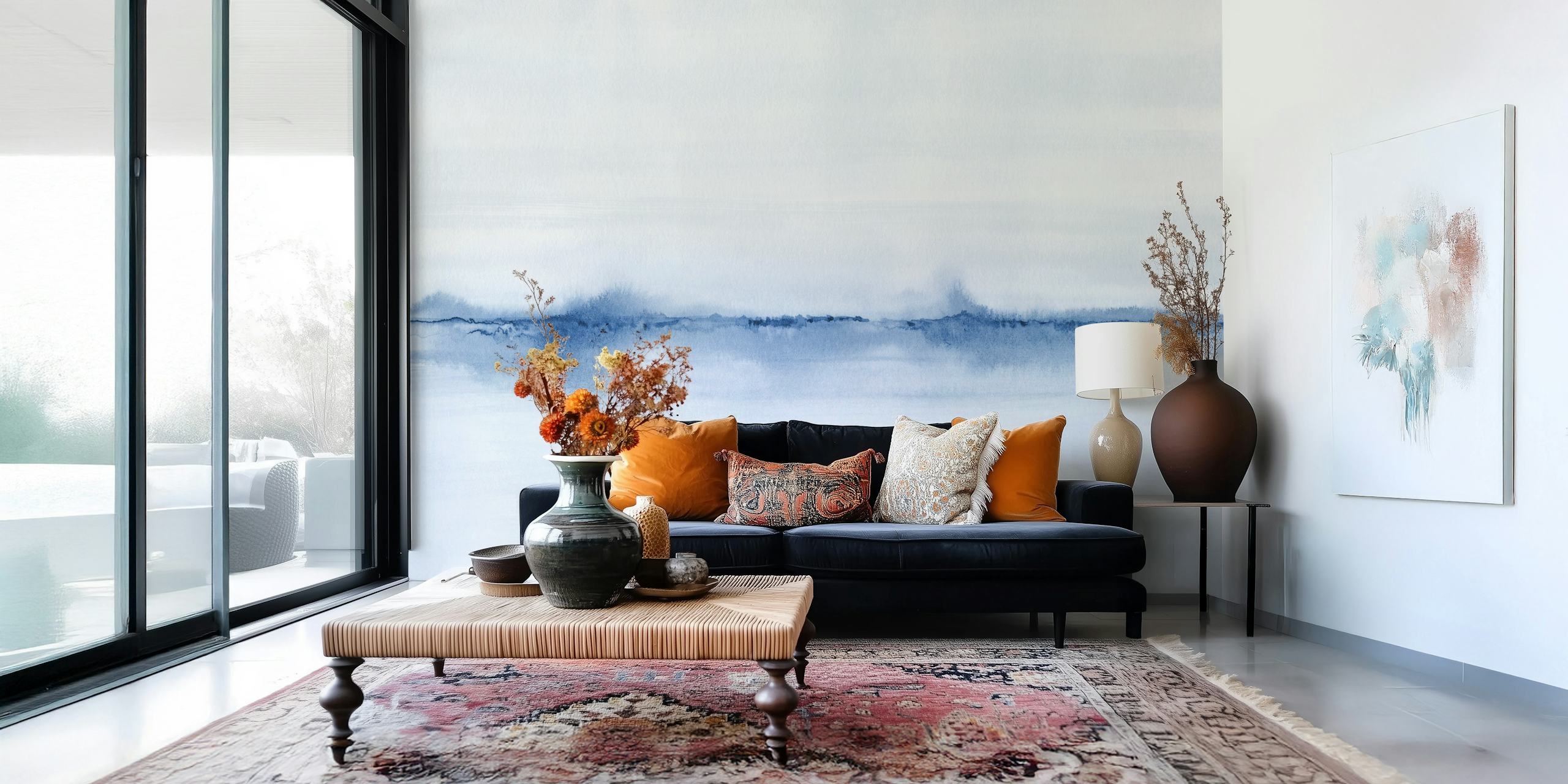 Tapeta Watercolor landscape v pokoji