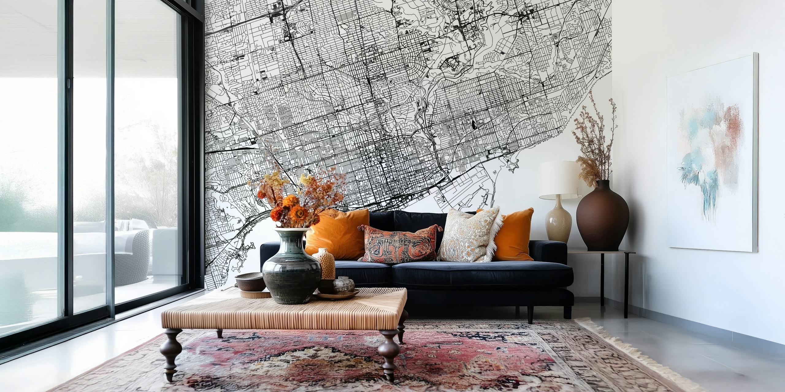 Mural de papel de parede Toronto Map altamente detalhado