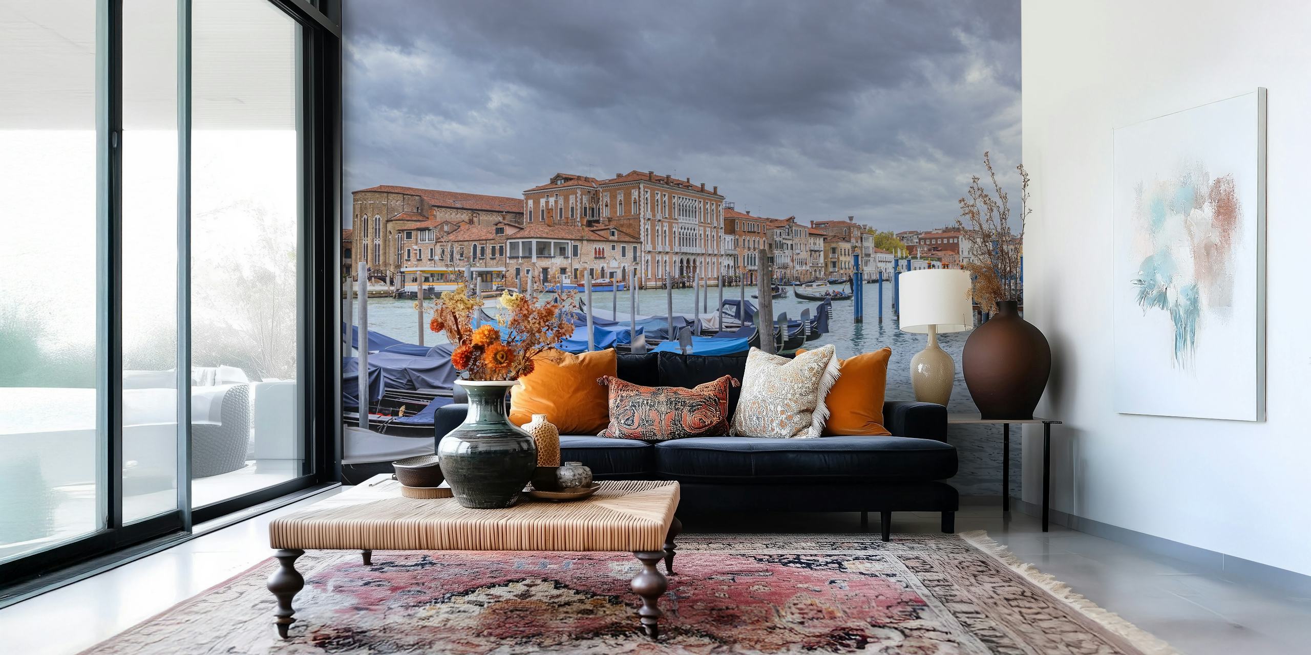Venice gondels op de Canale Grande