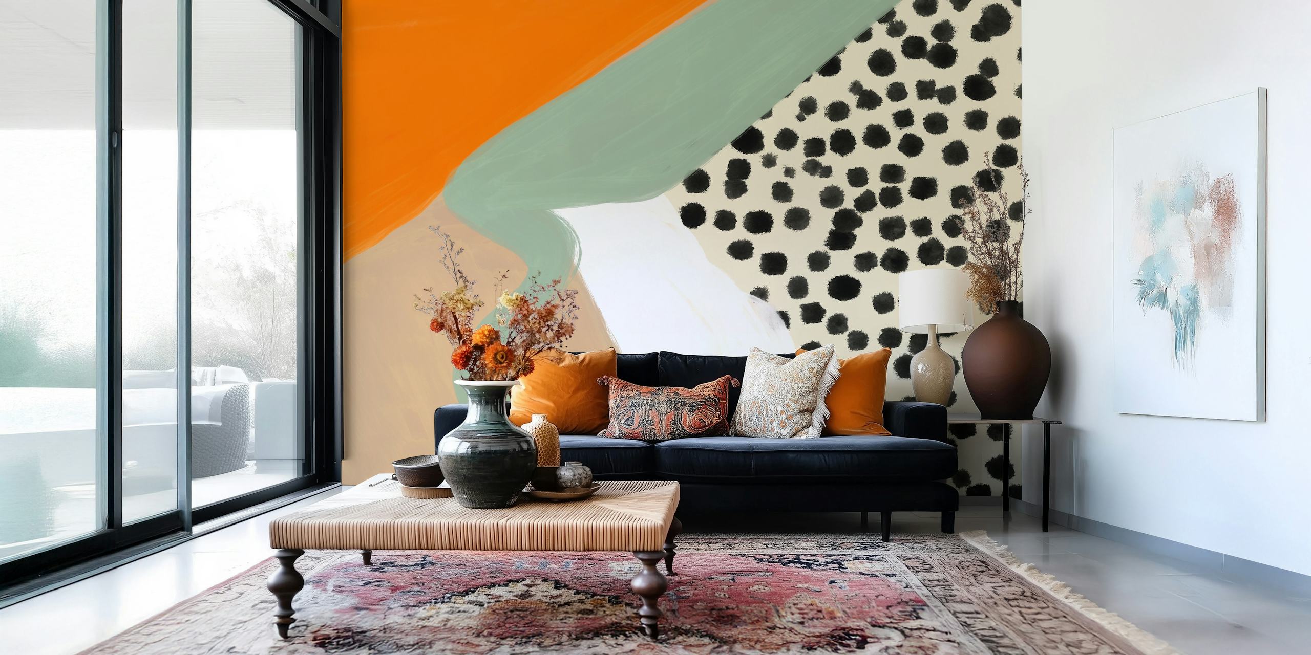 Boho Crazy Life Wallpaper in einem stilvollen Zimmer