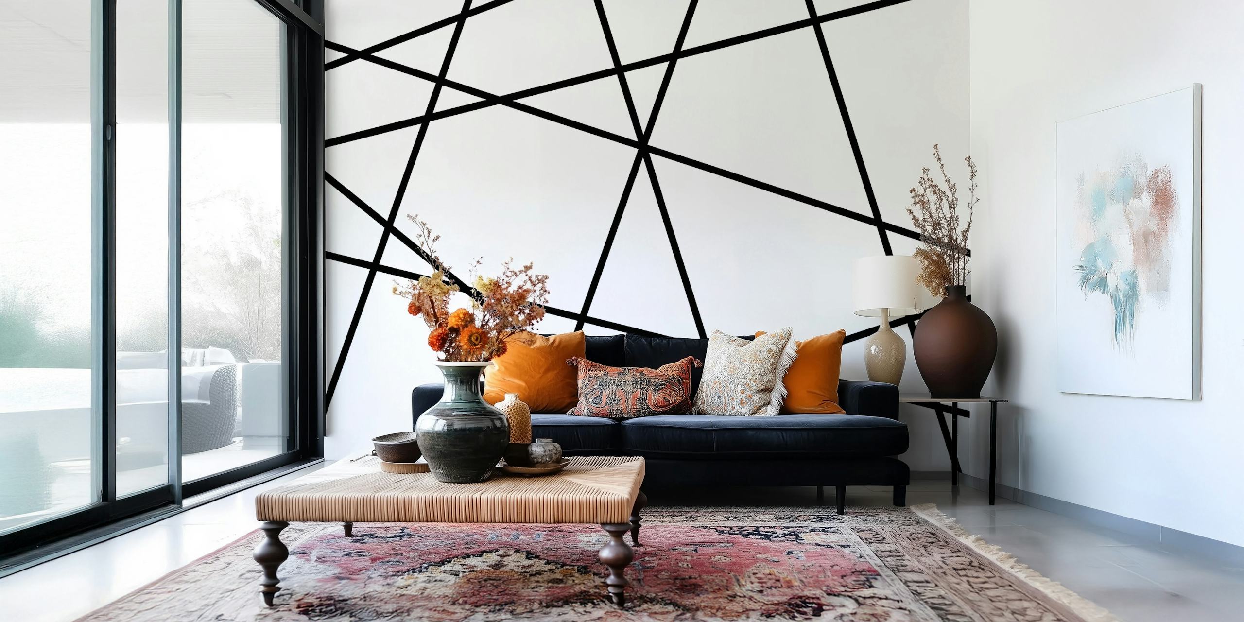 Black a White geometrický vzor