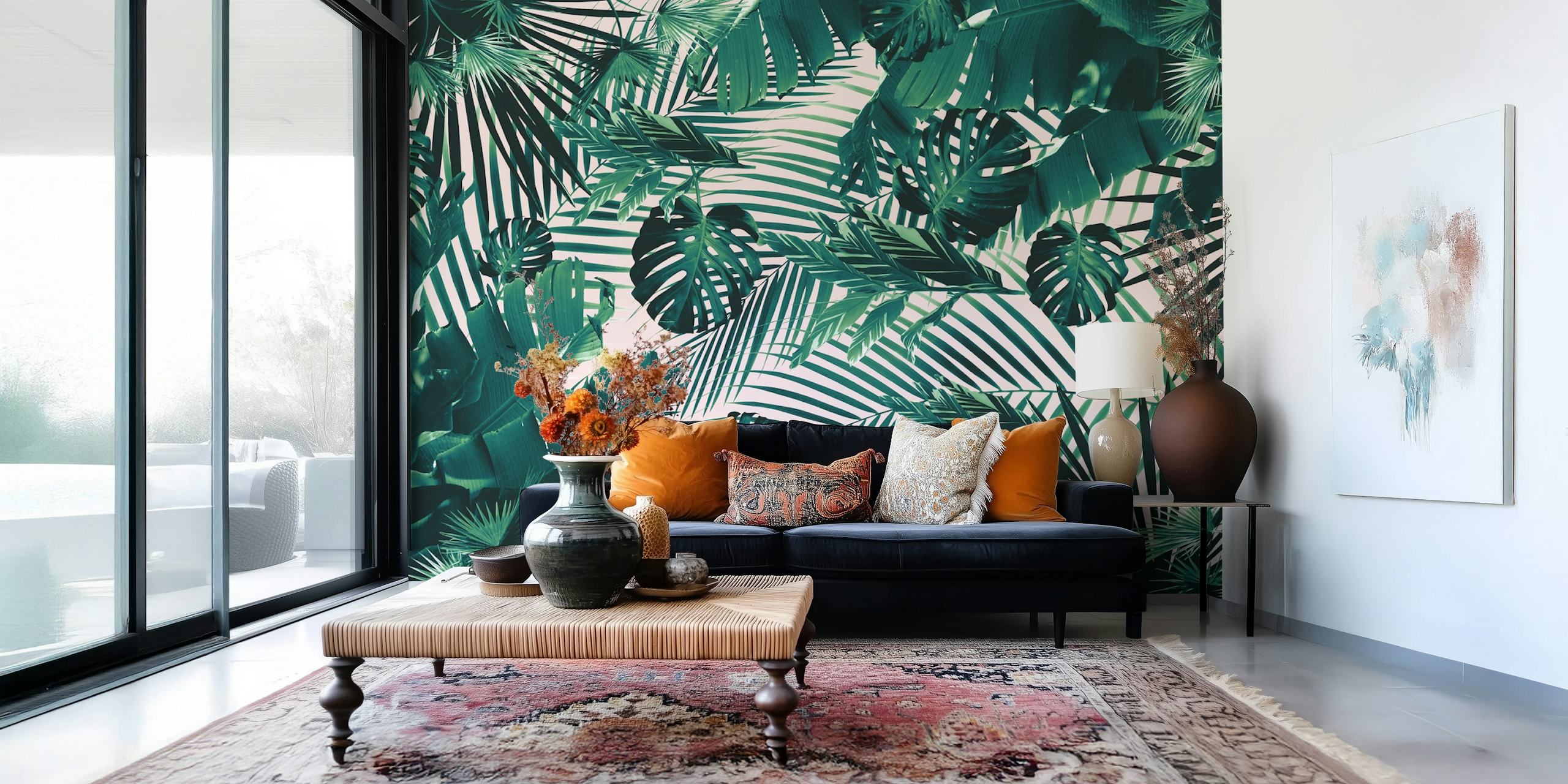Tropical Jungle Siesta 2a tapet i et rom