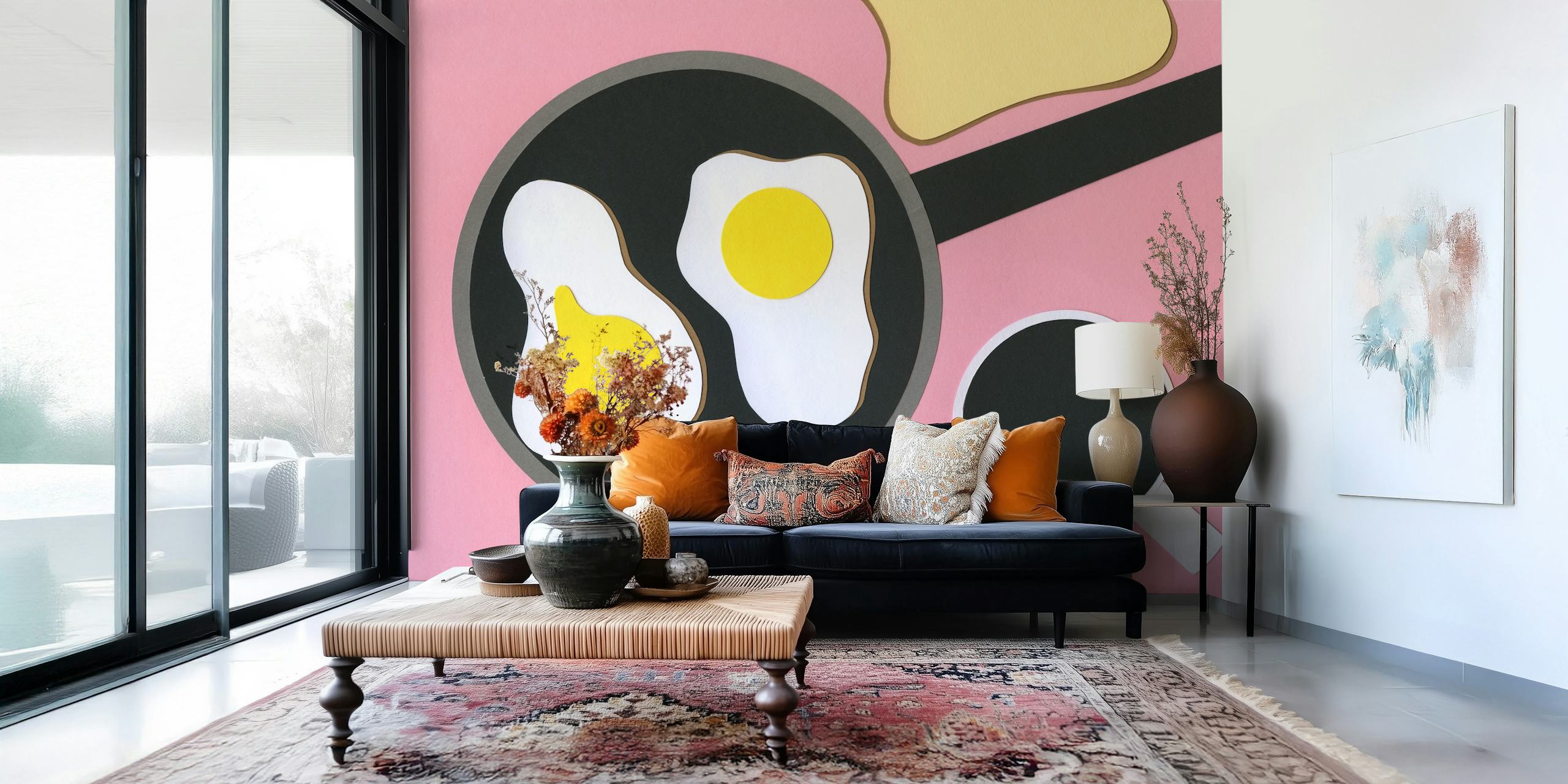 Artistieke wallpapers met gestileerde illustratie van Mr Dz Breakfast