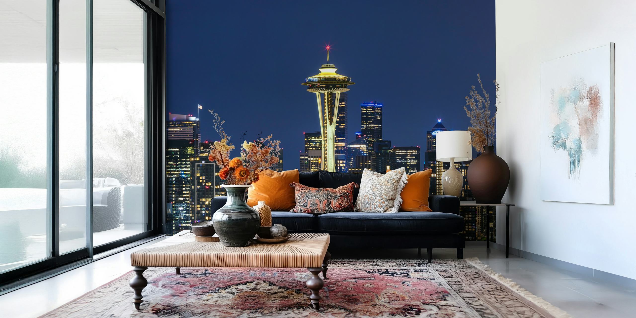 Ταπετσαρία Seattle skyline σε μοντέρνο δωμάτιο