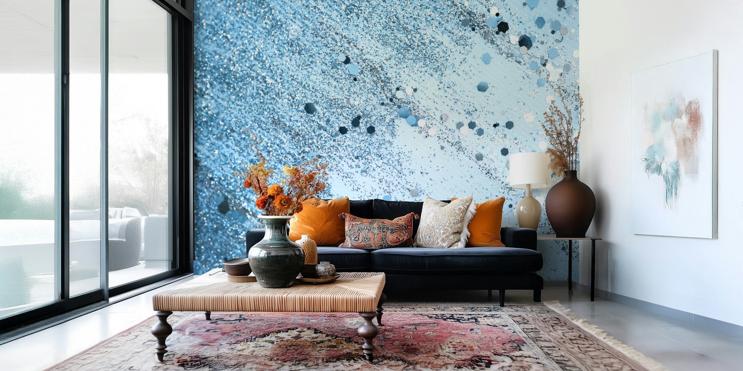 Chic Glitter Glam tapet vist i et rum