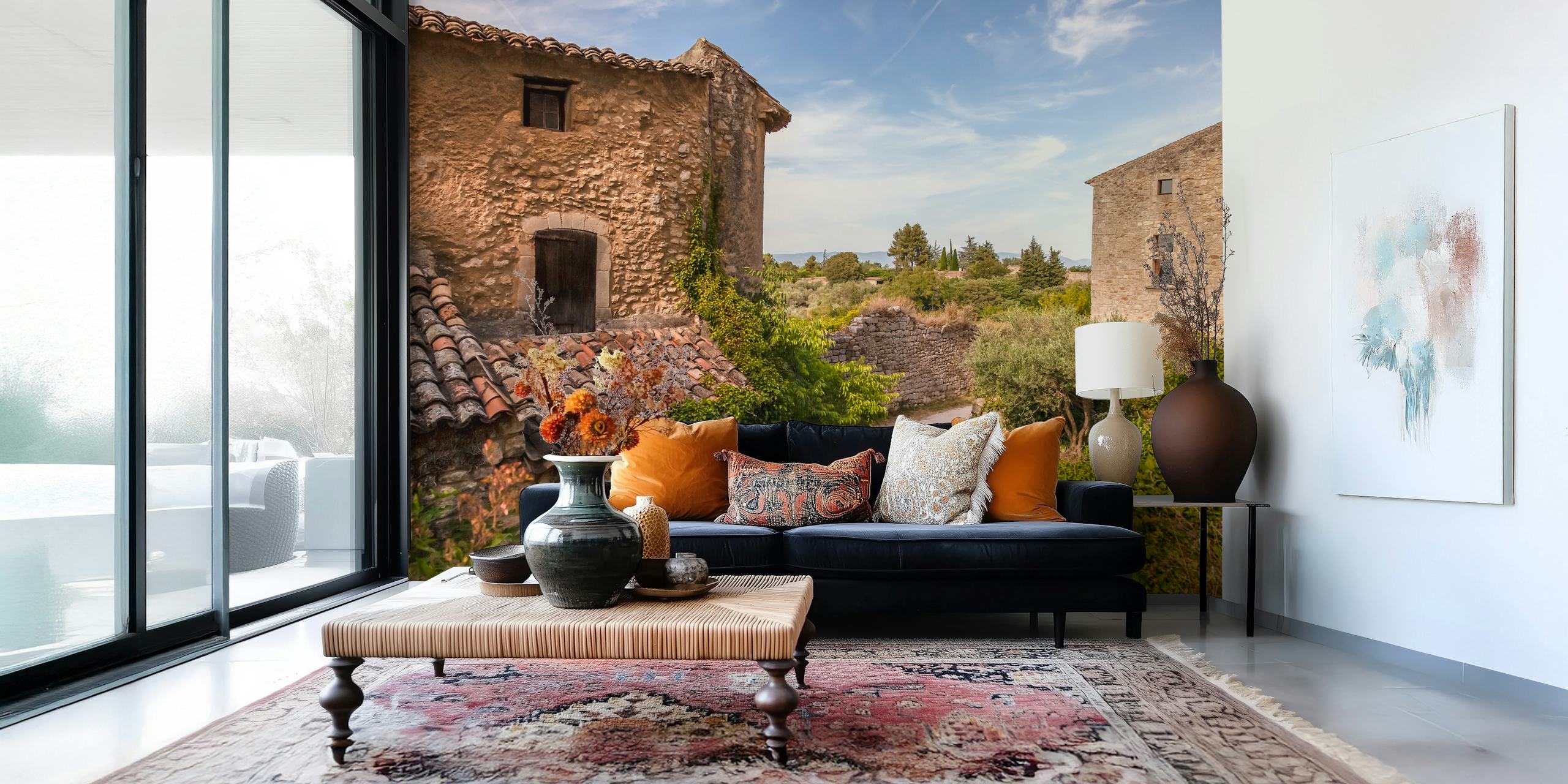 Provence Ancient Buildings tapetti huoneessa