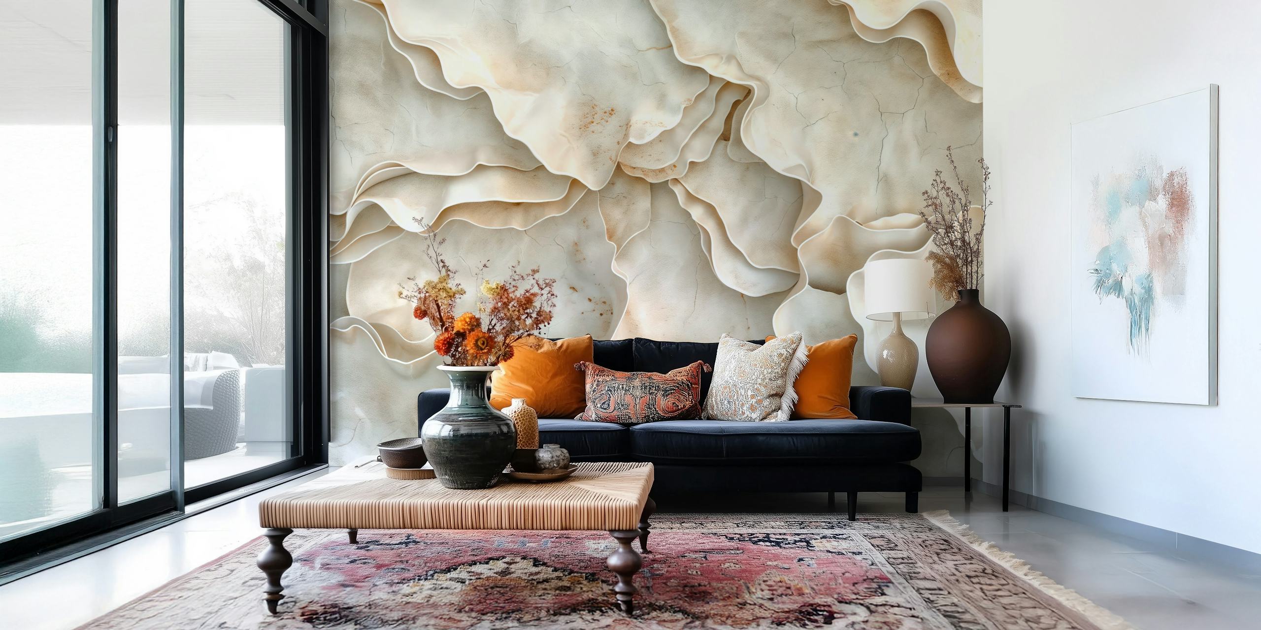 Ivory Organic Elegance Flow tapet i dekoration