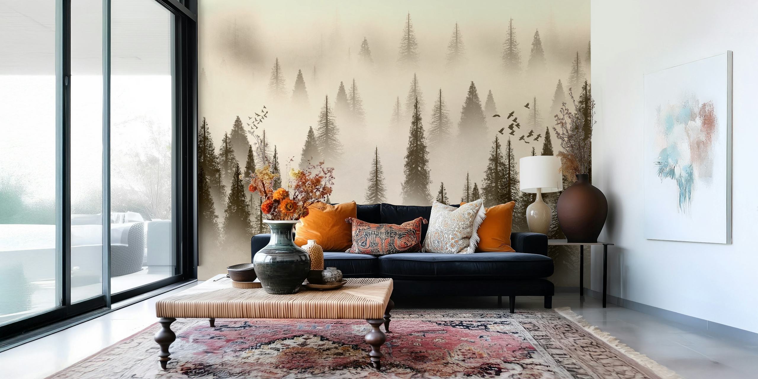 Design de papel de parede Tranquil forest