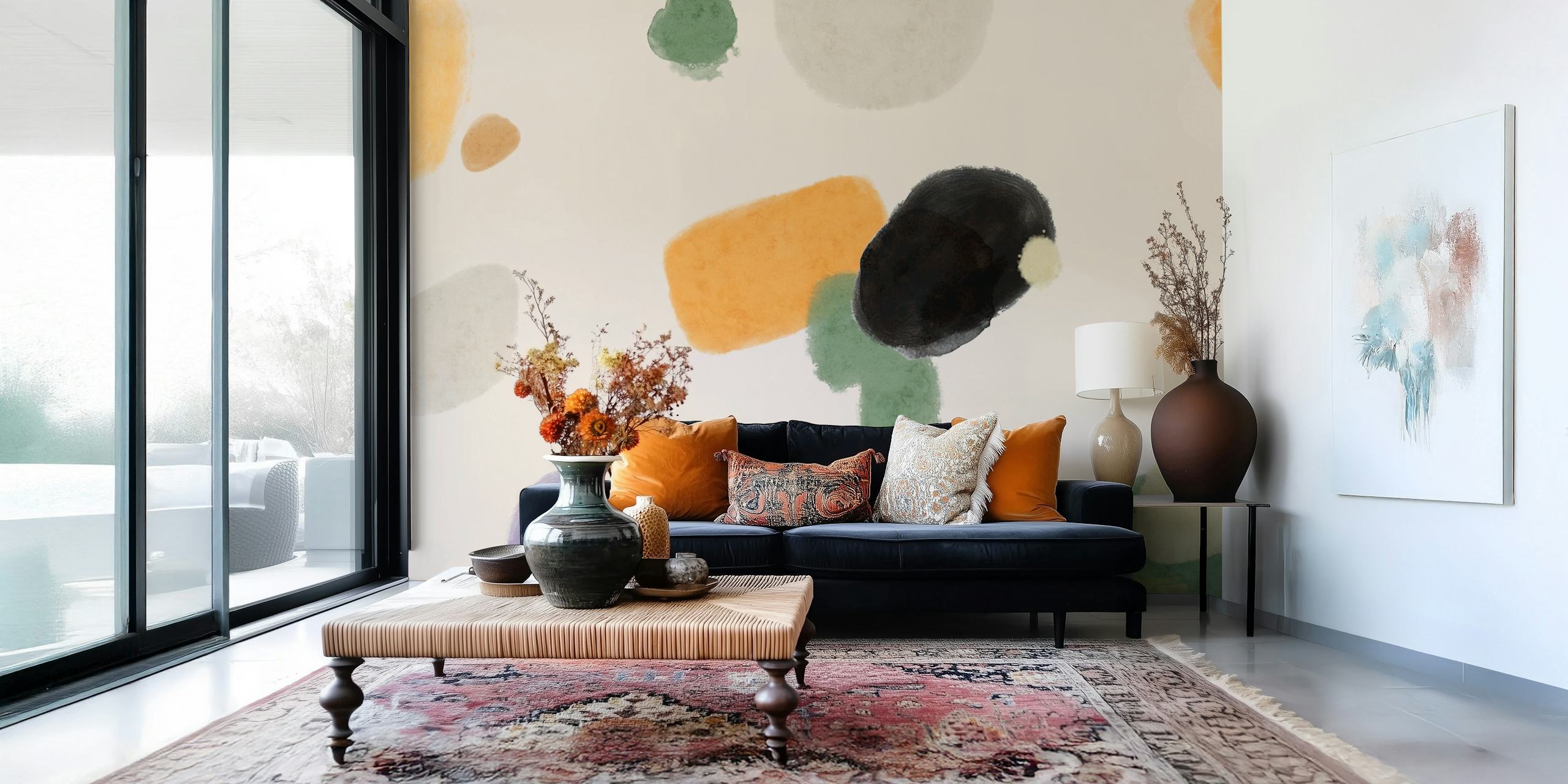 Calm Tones Composition wallpaper in a room