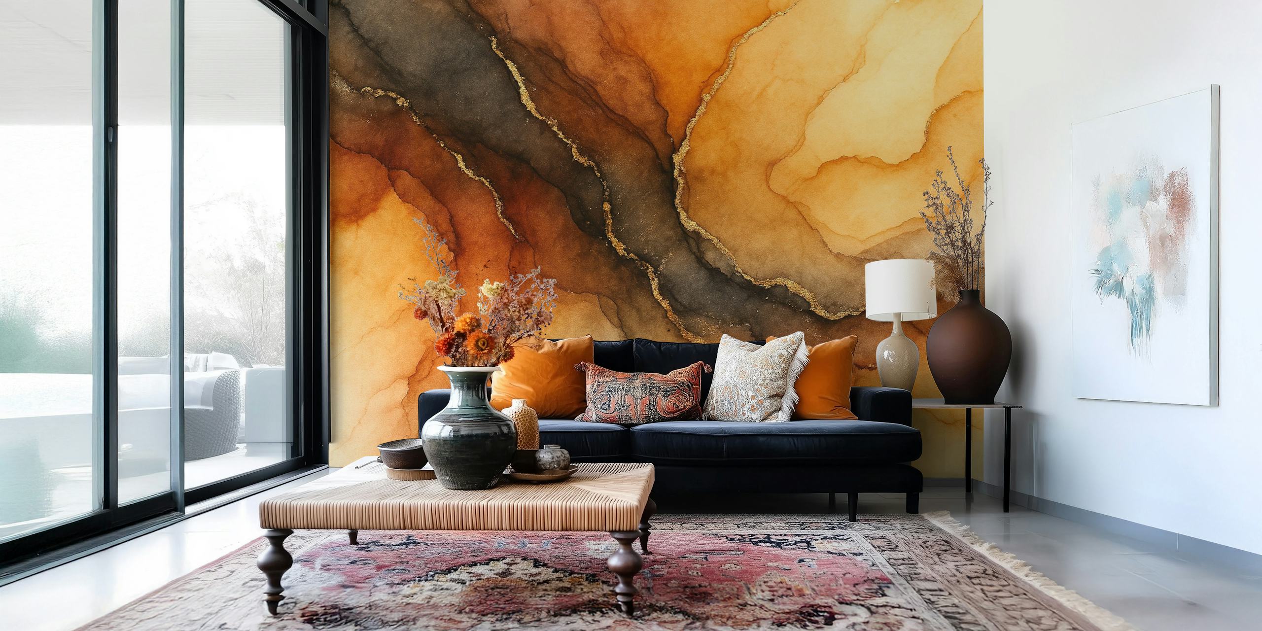 Emberstone Flow-tapet i ett stiligt rum