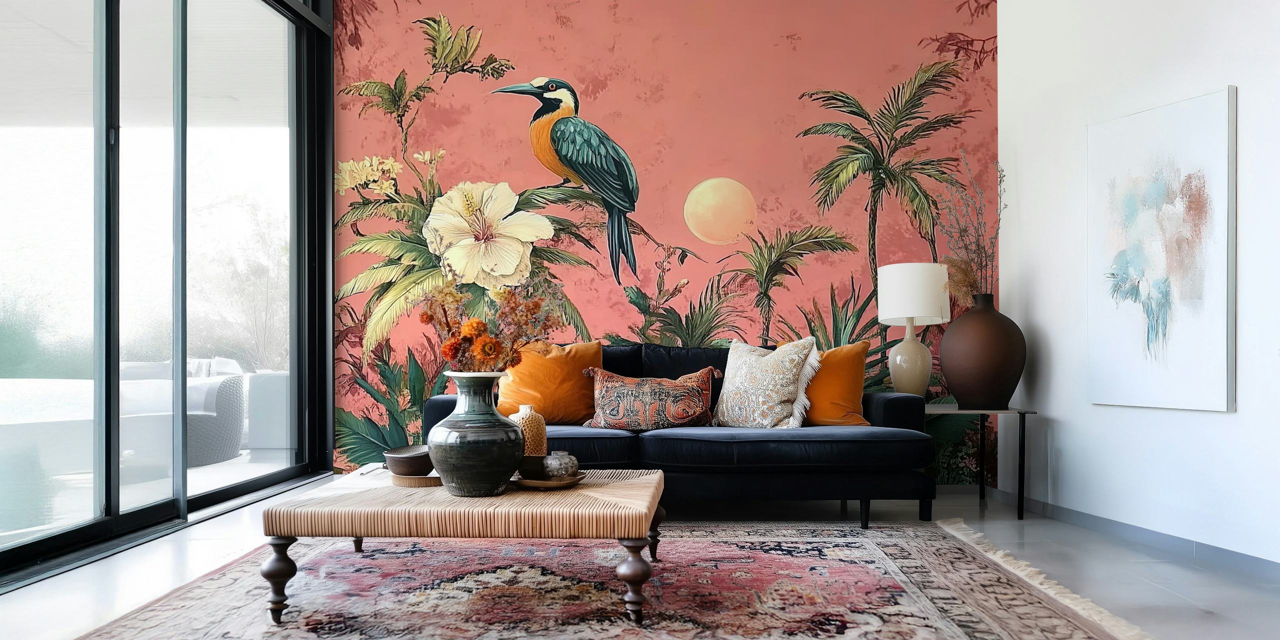 Garden in pink 2 tapetdesign