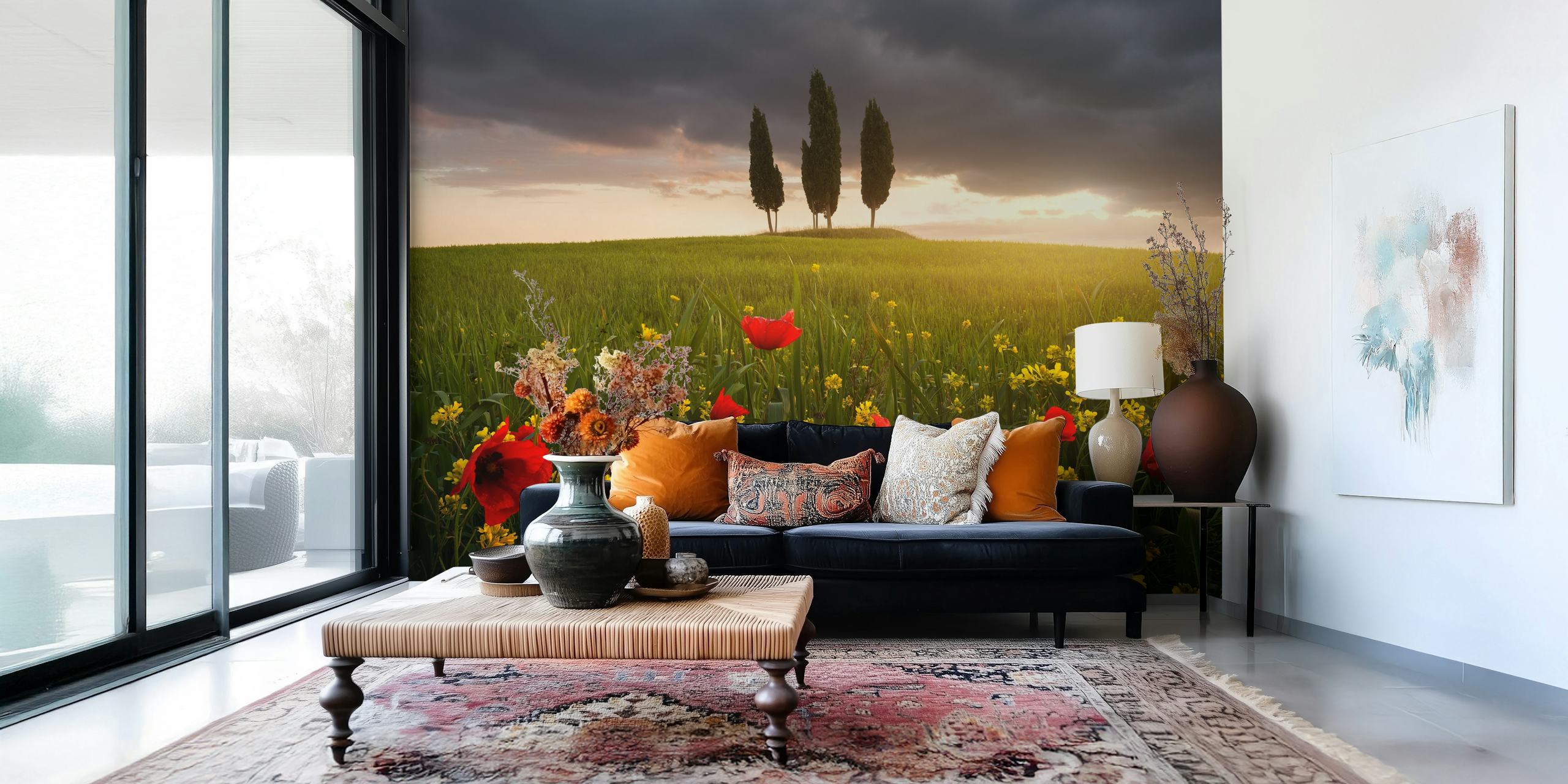 Blooming Tuscany tapet i et rommiljø
