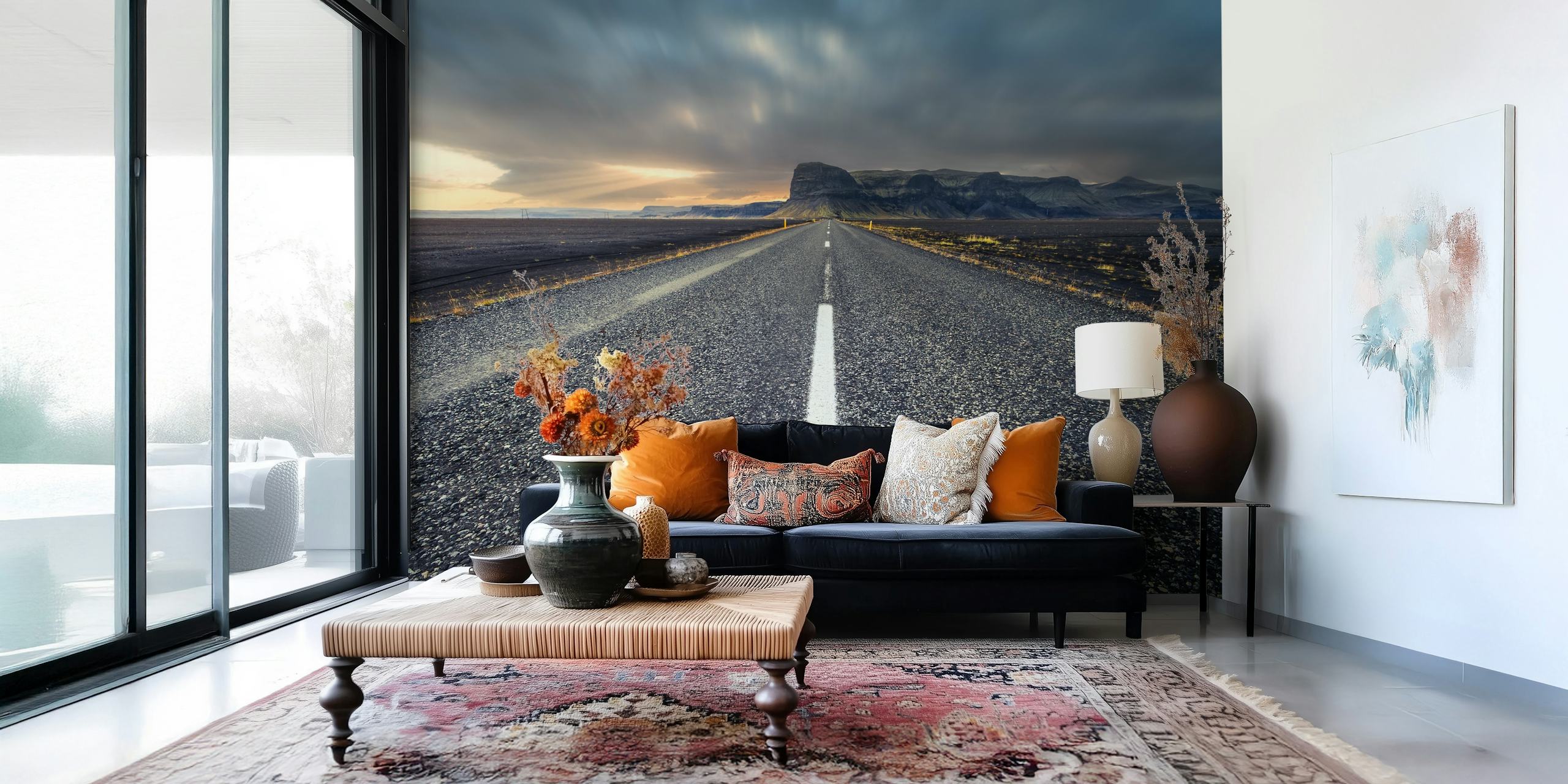 Ταπετσαρία με μια σκηνική θέα της The road