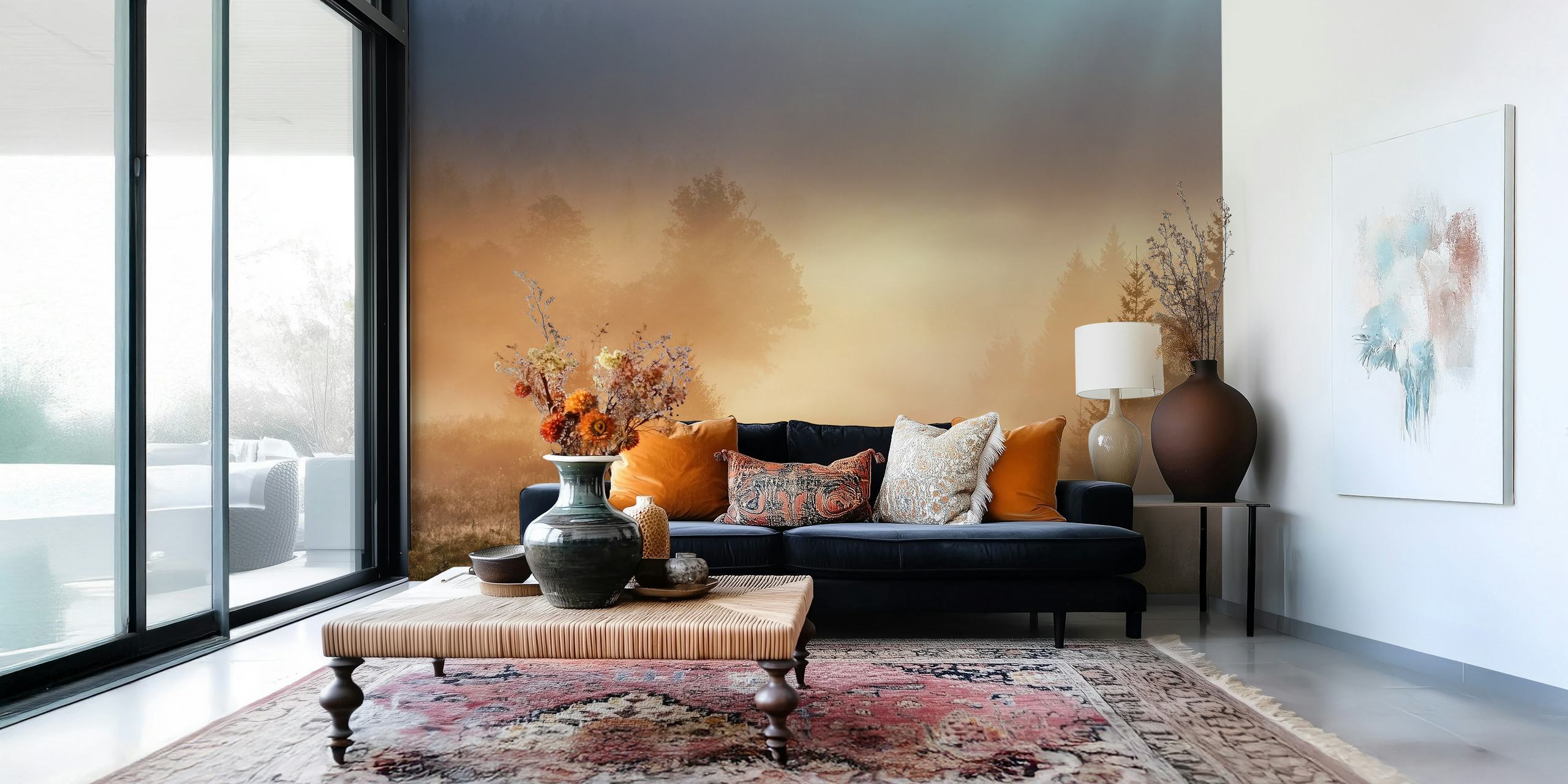 Sumuinen maisematto huoneeseen