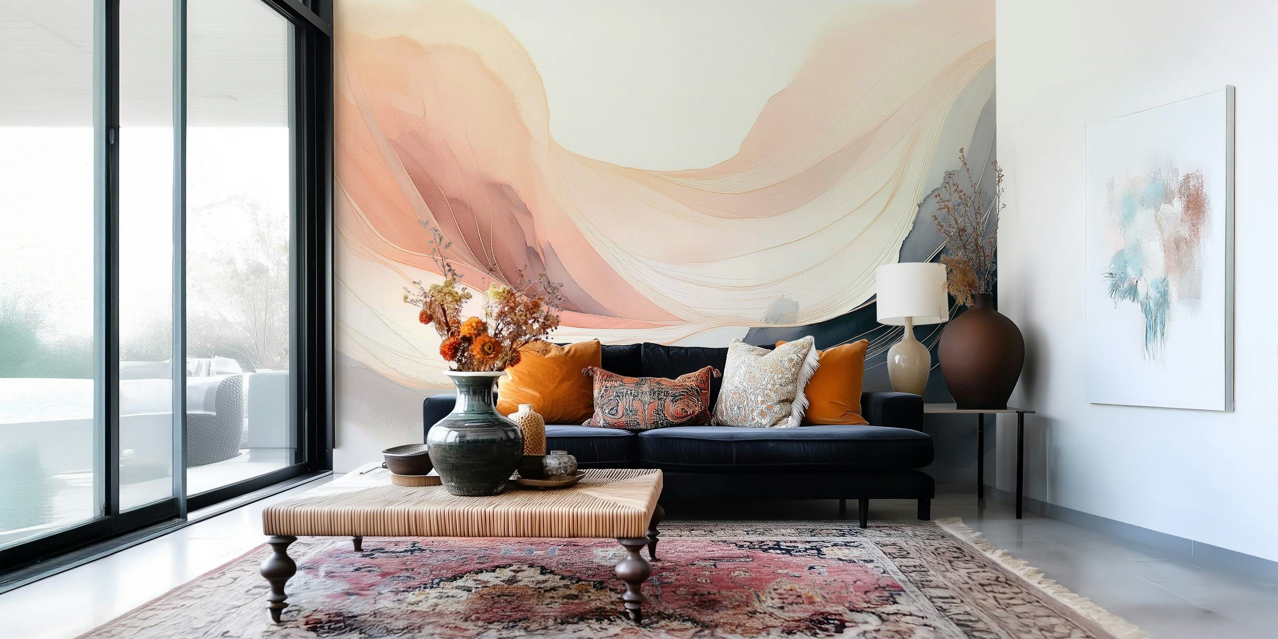 Ethereal Hues wallpaper in a room
