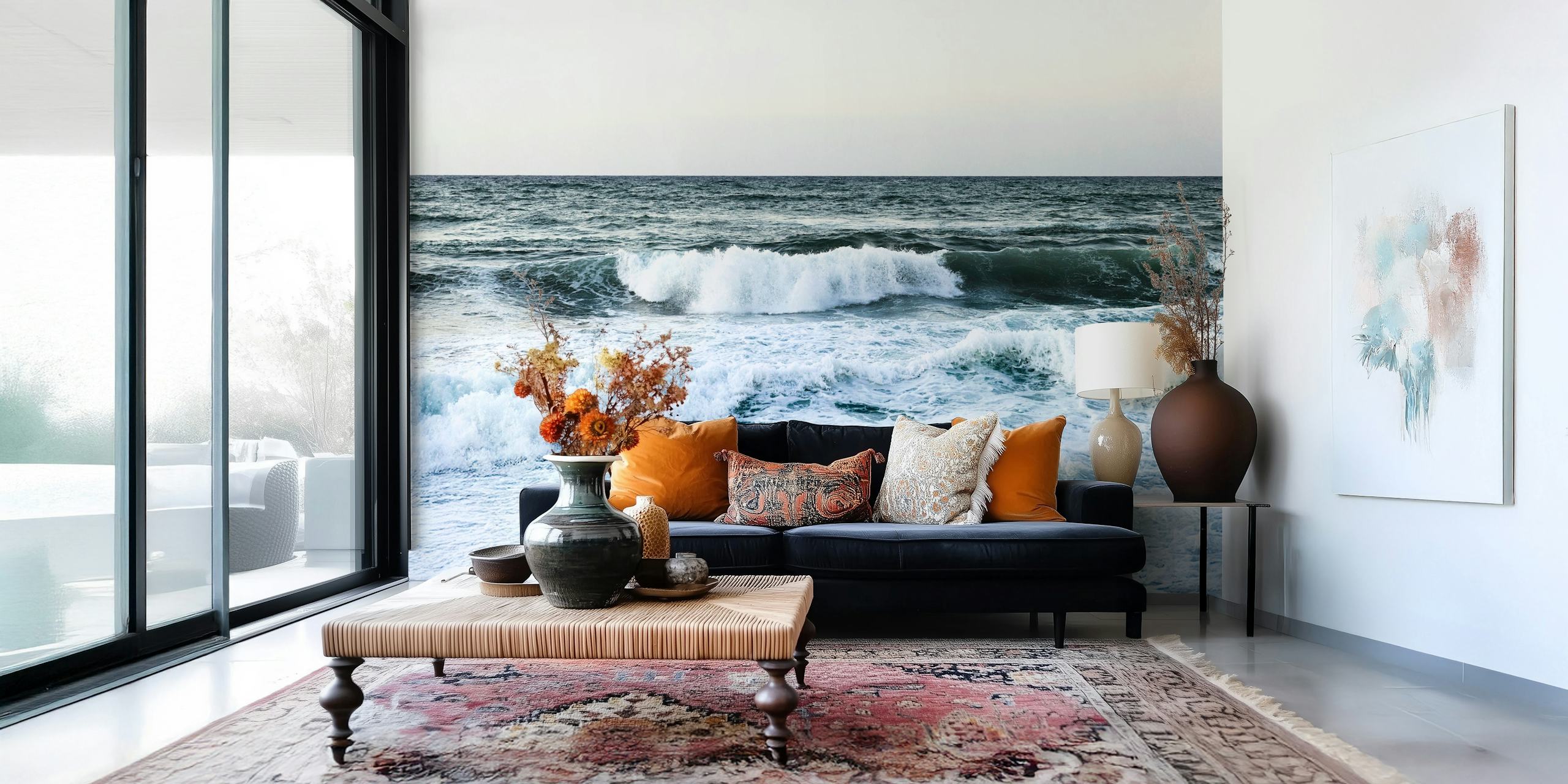 Ocean Wave Serenity tapet i et rom