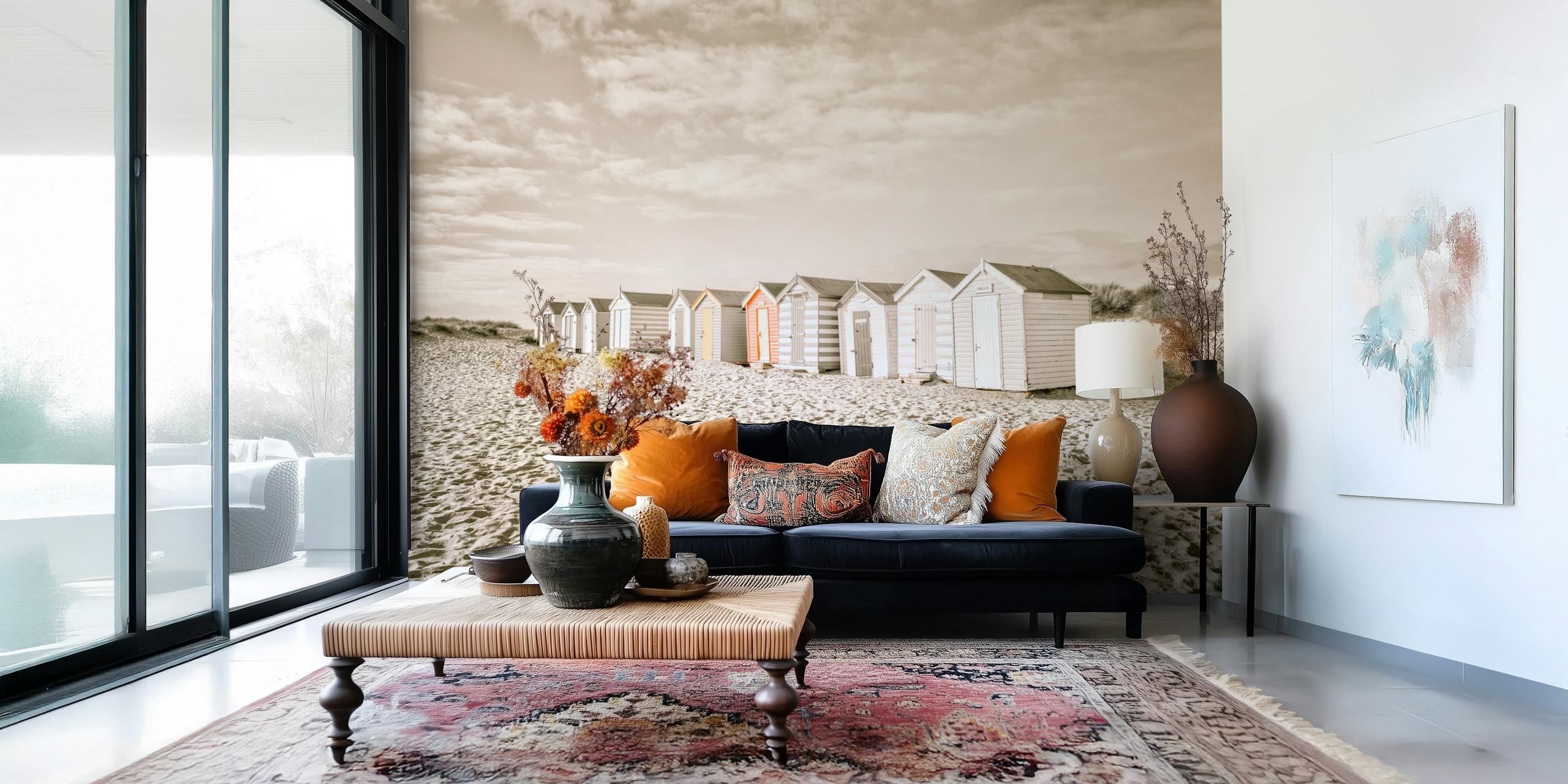 Papier peint Rustic Shoreline Vibe dans une pièce