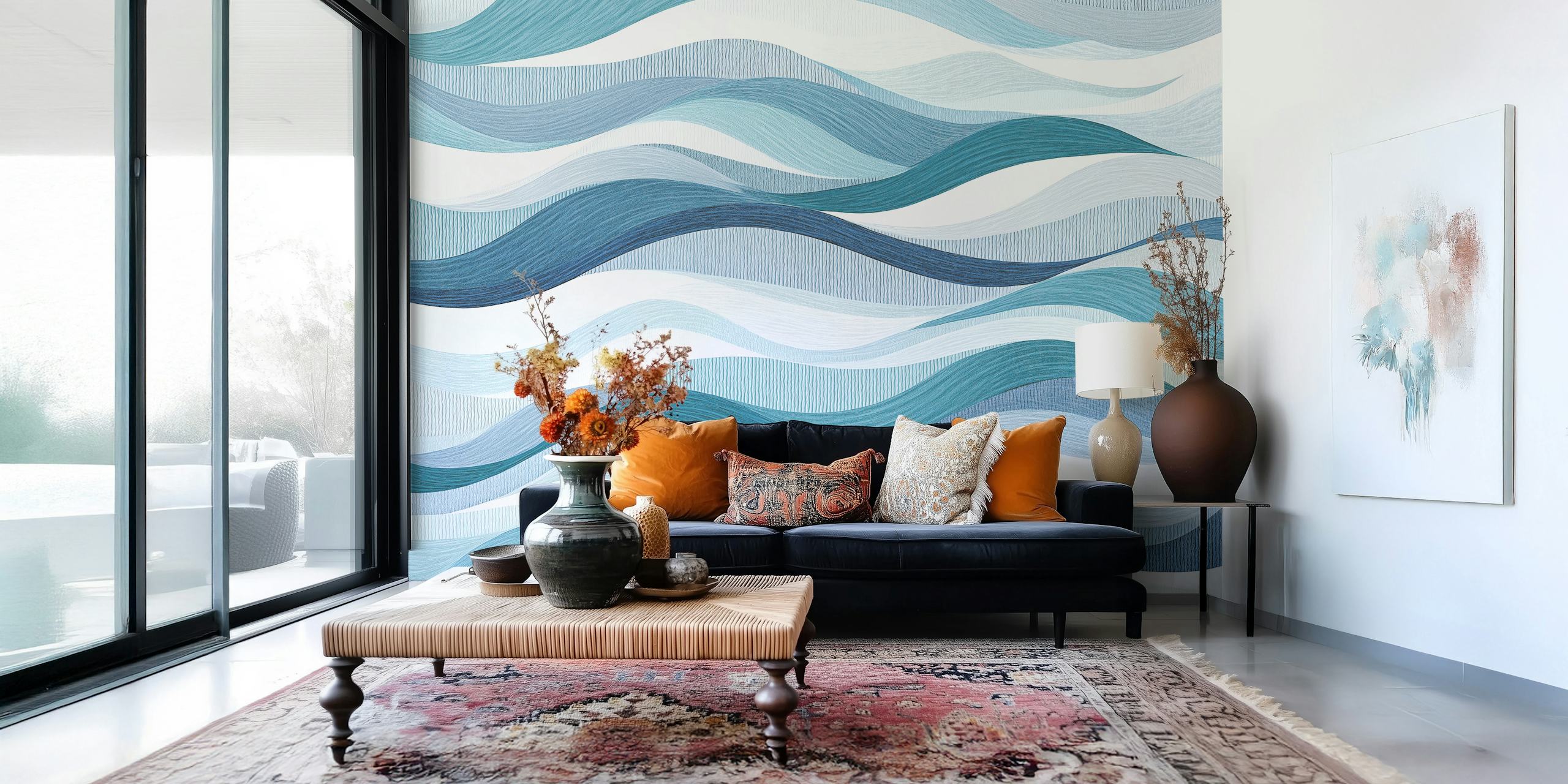 Projekt tapety Calm Sea Currents w pokoju