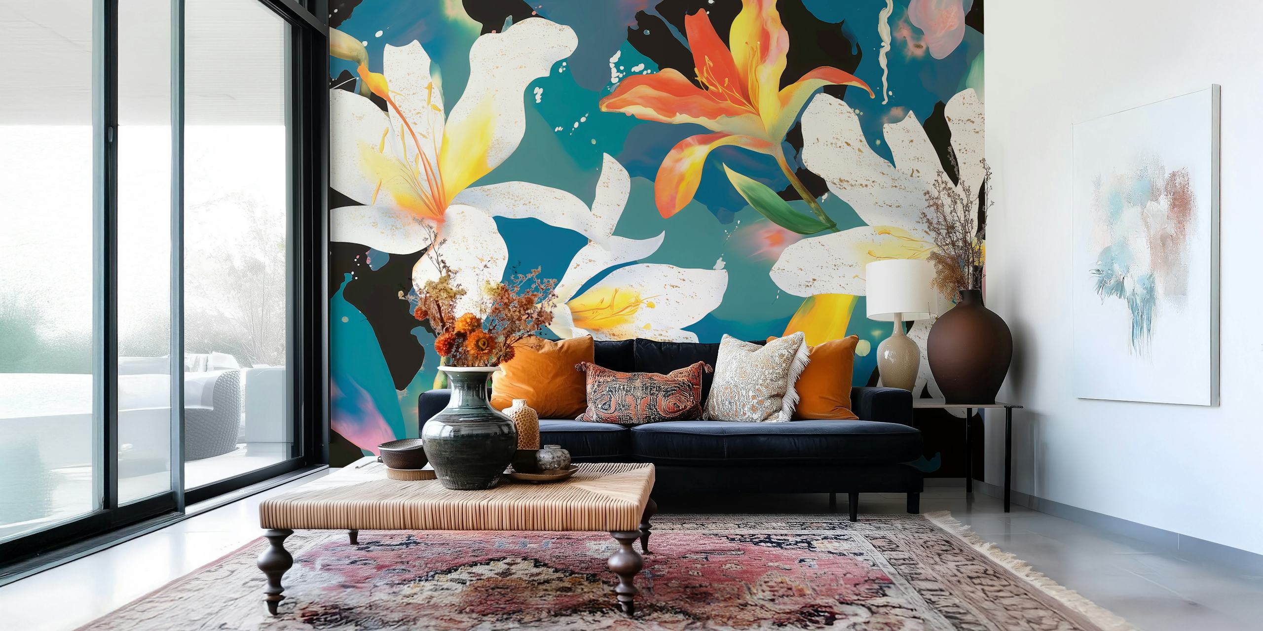 Tropical Blooms Bliss tapettisuunnittelu