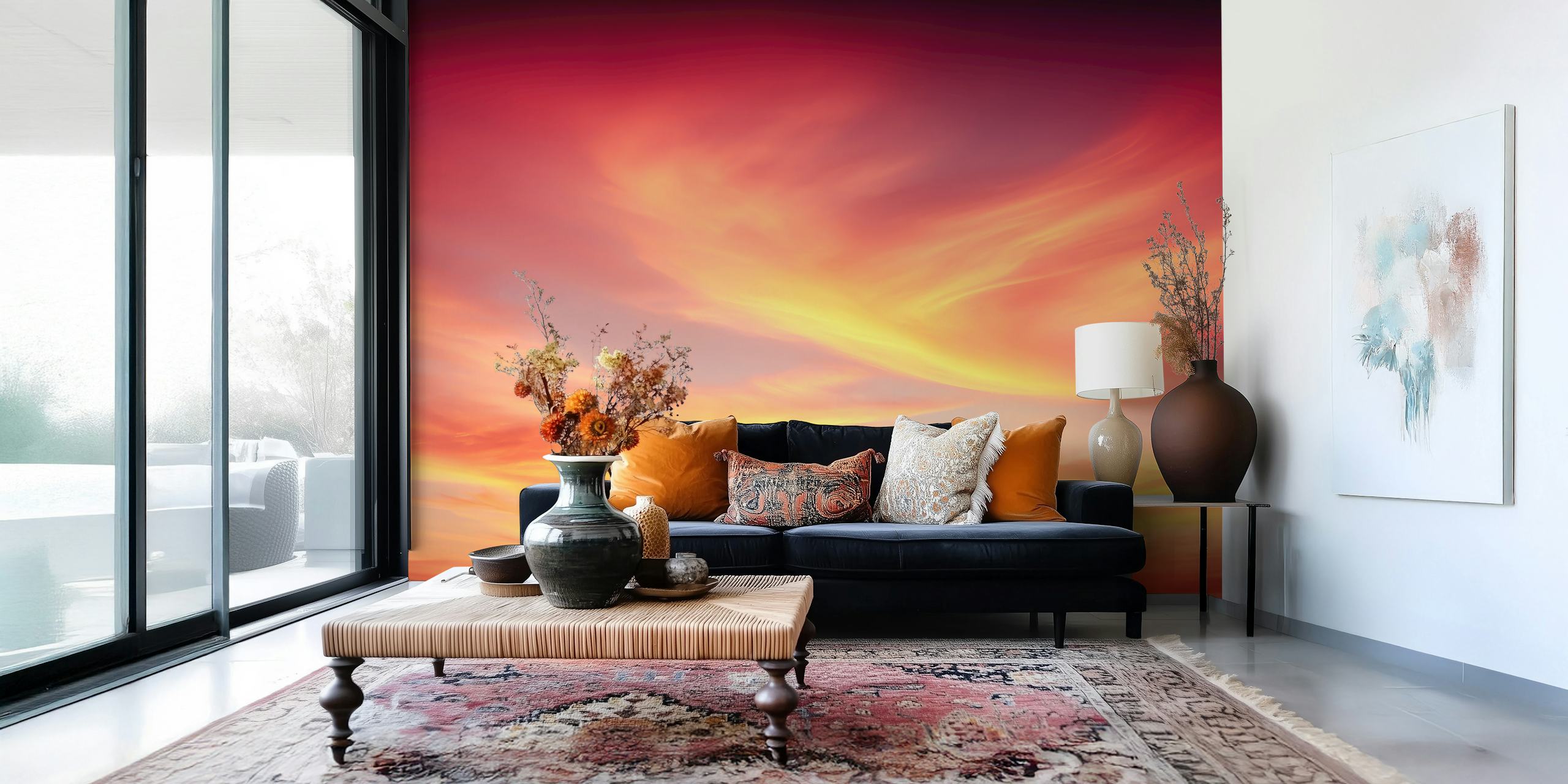 Sunset Serenity wallpaper in a room