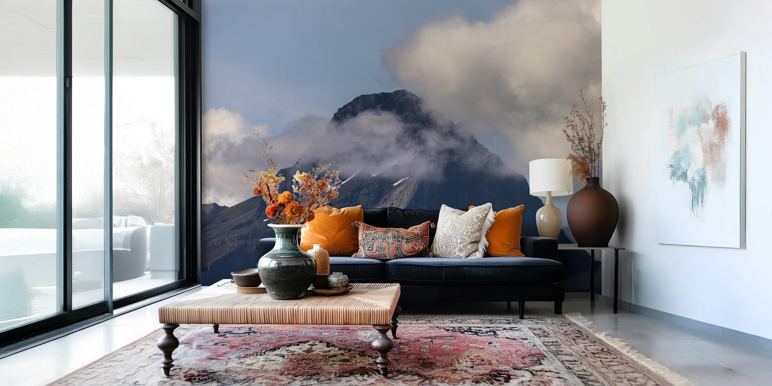 Ταπετσαρία Misty Mountain Majesty σε ένα δωμάτιο
