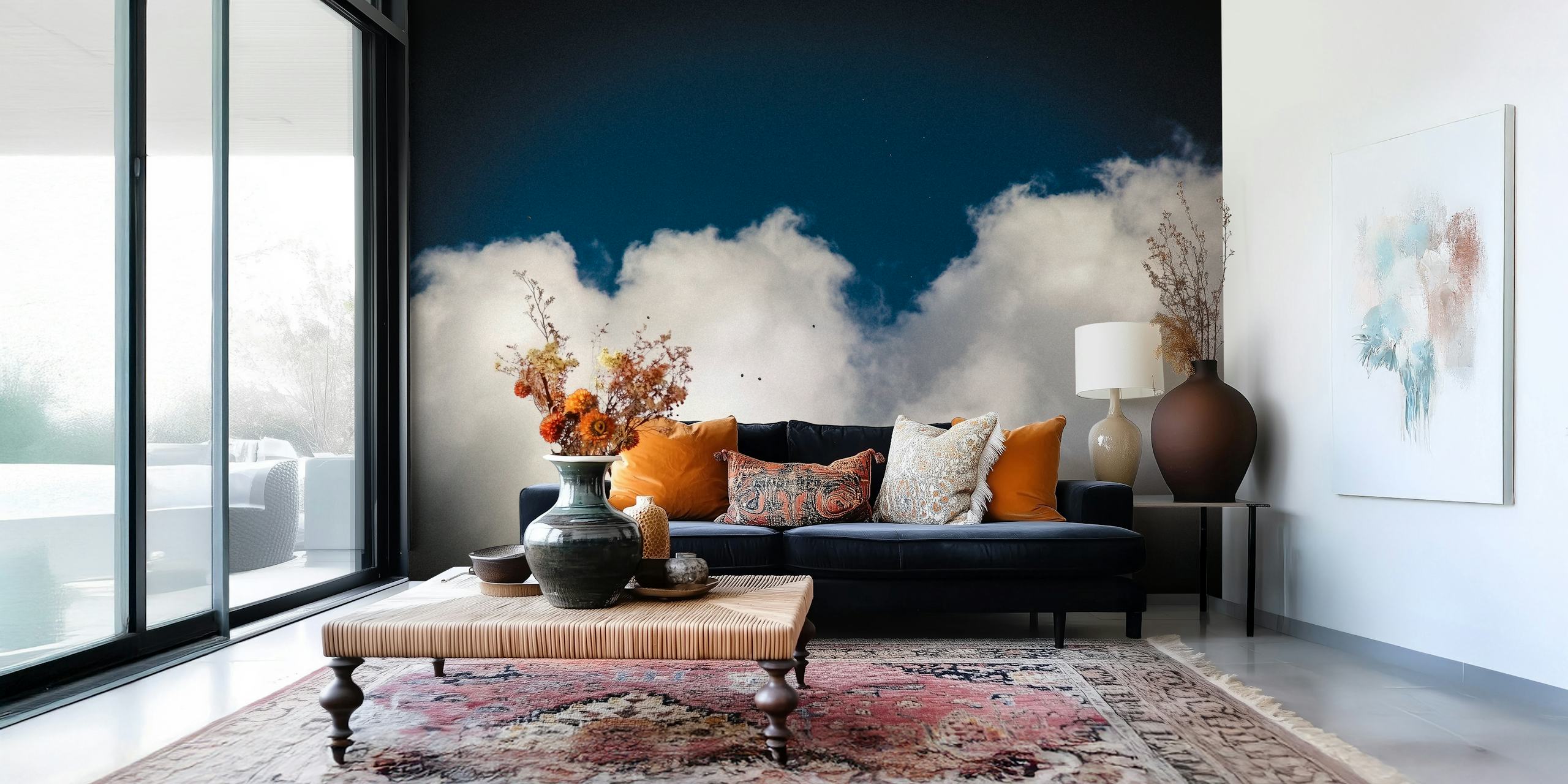 Carta da parati giocosa con palloni in una stanza