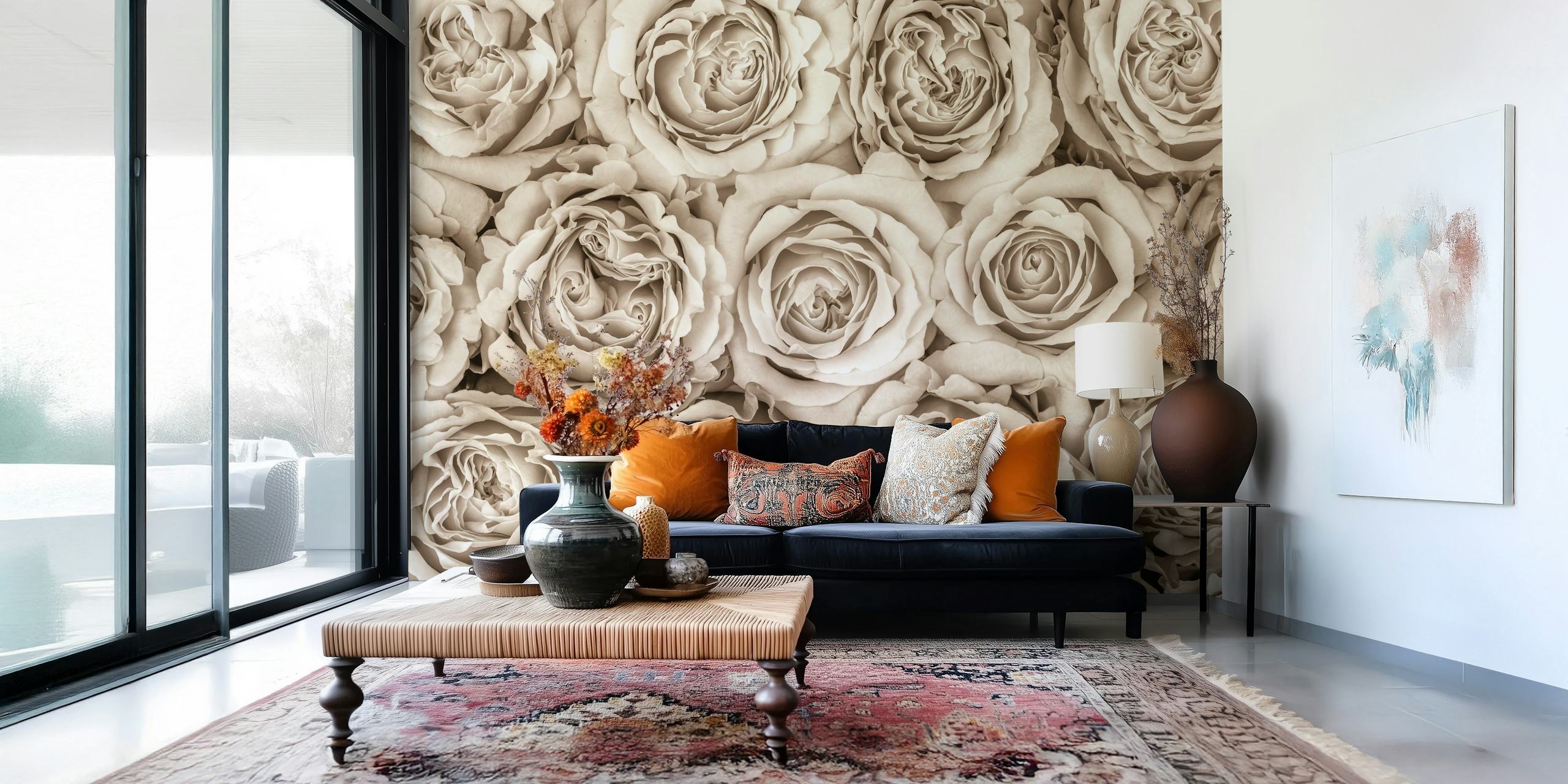 Background of roses wallpaper design