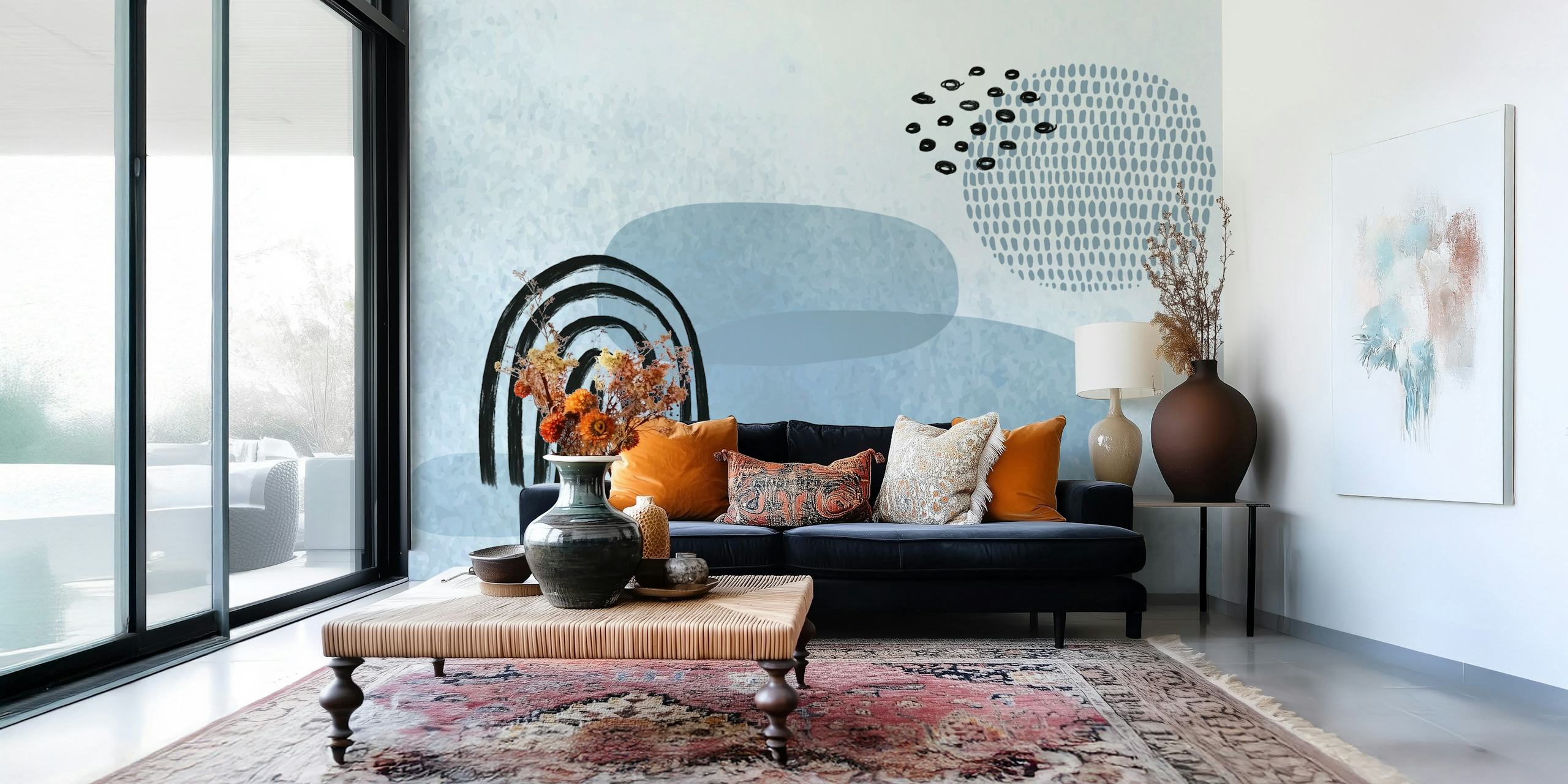 Pastel Blue Gray Minimalist σχέδιο ταπετσαρίας
