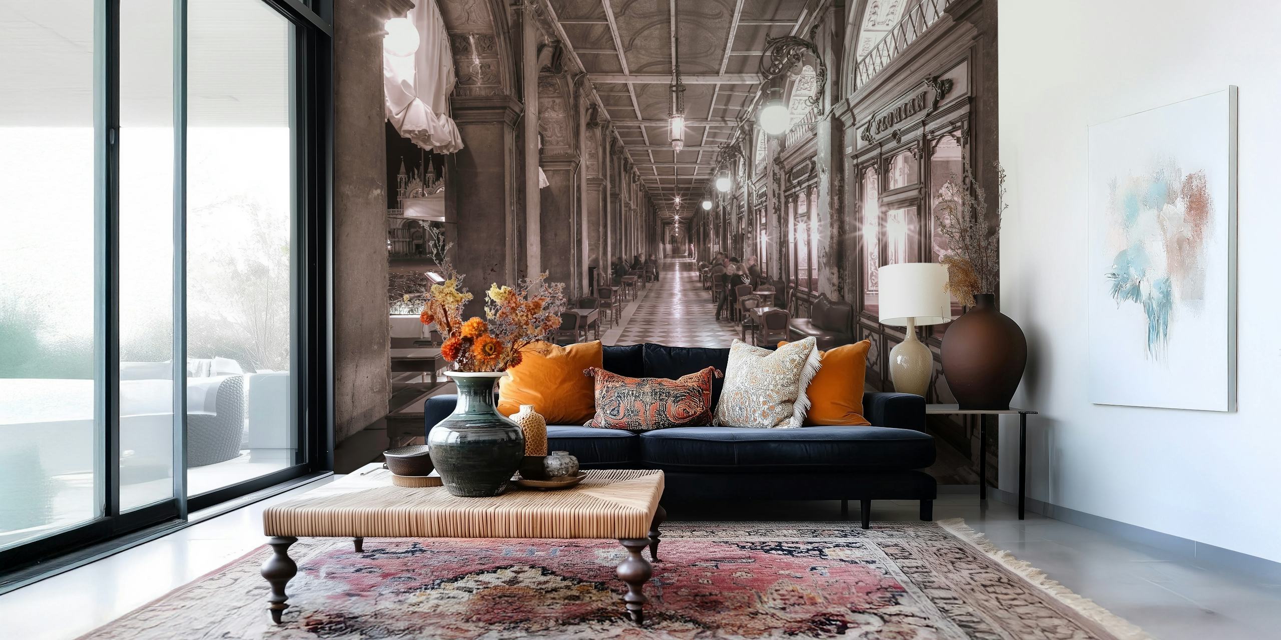 Cafe in Venice tapetdesign i et rum