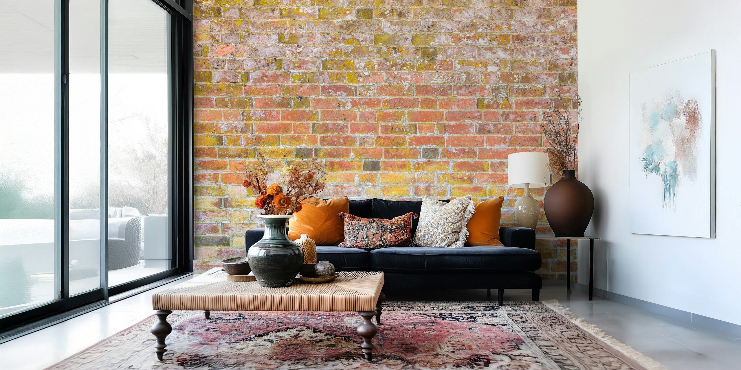 Brickwall wallpaper displayed in a room