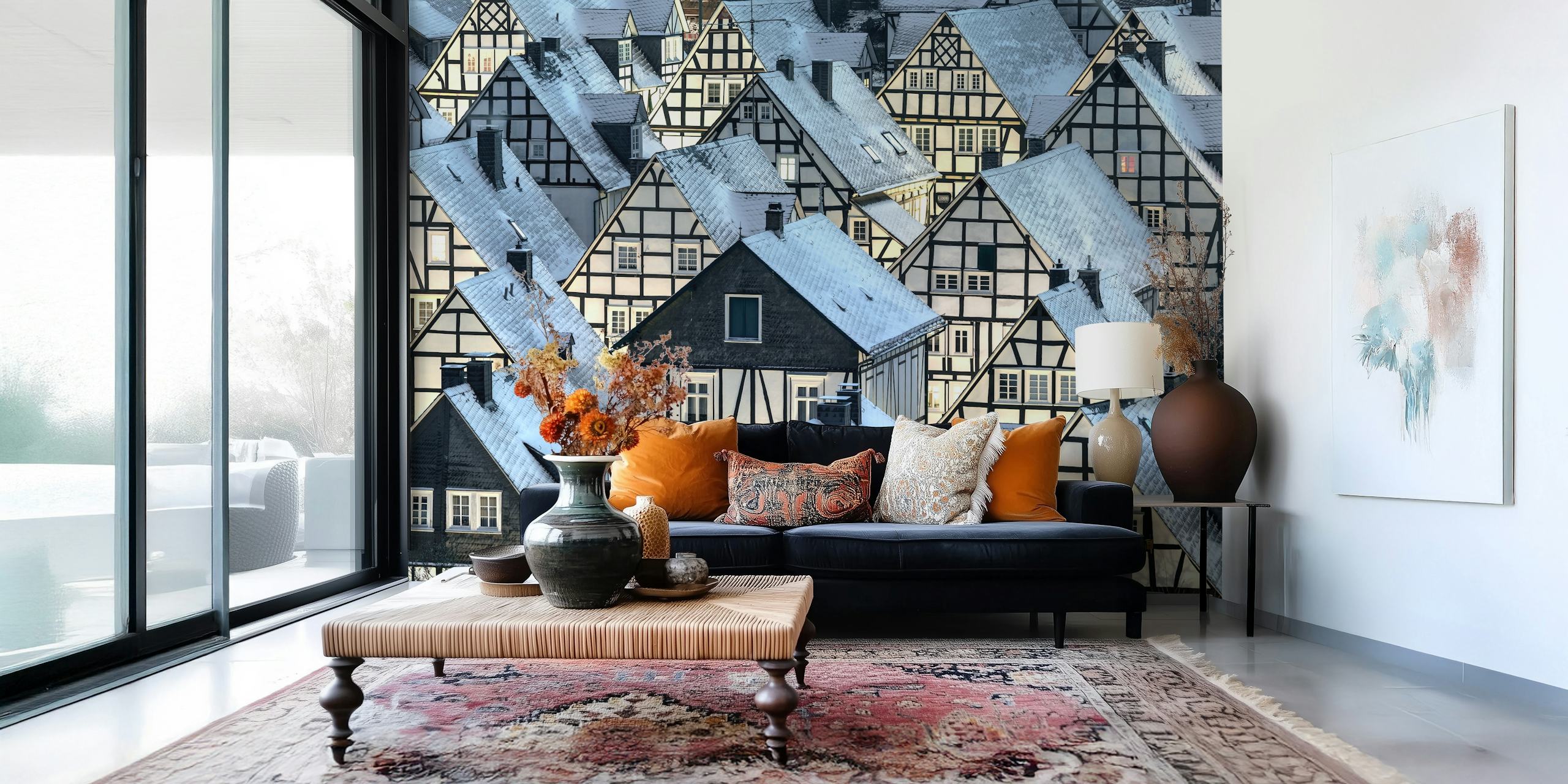 Tapeta s Half timbered Houses