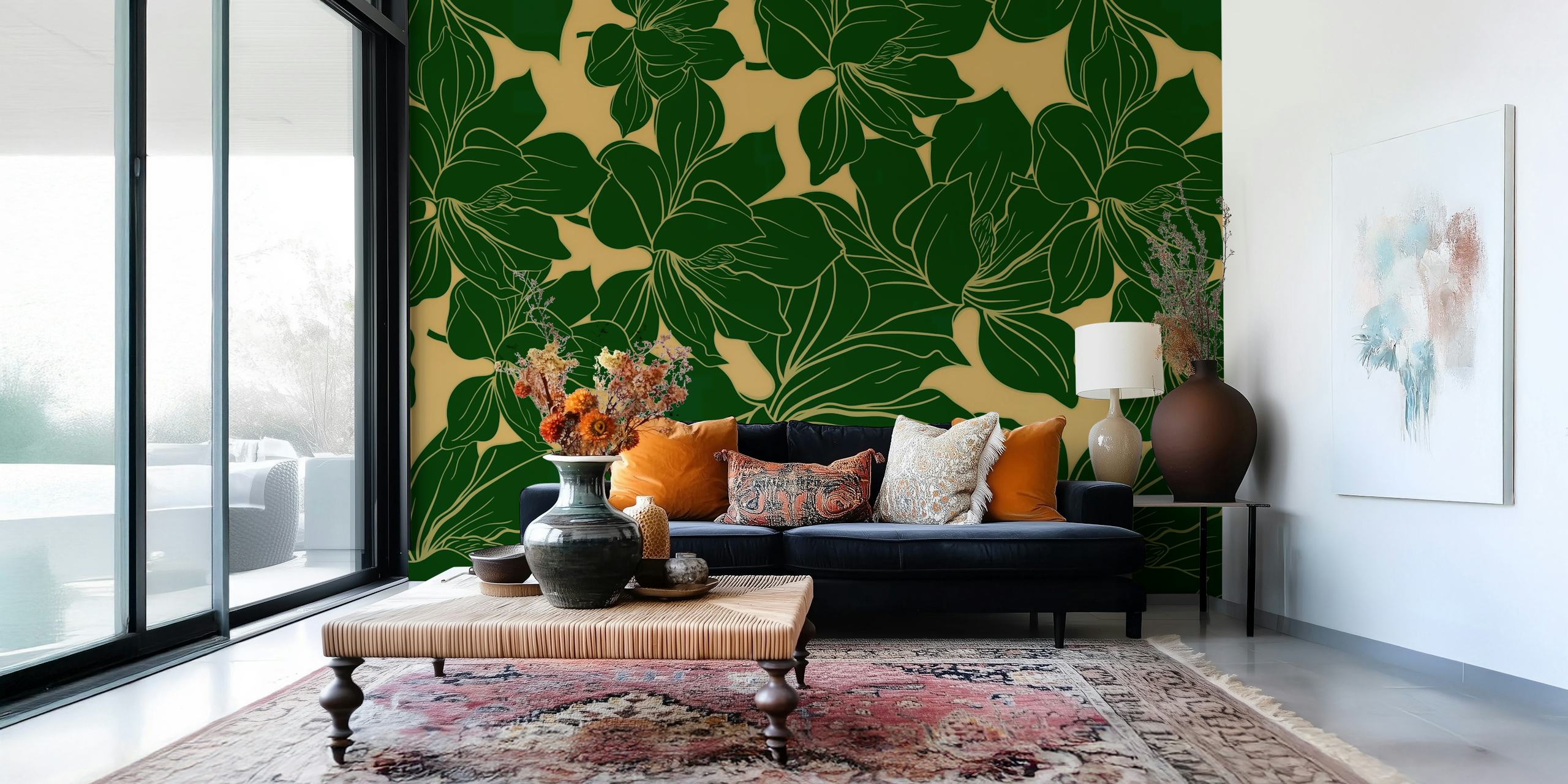 Design de papel de parede Flowers on Gold