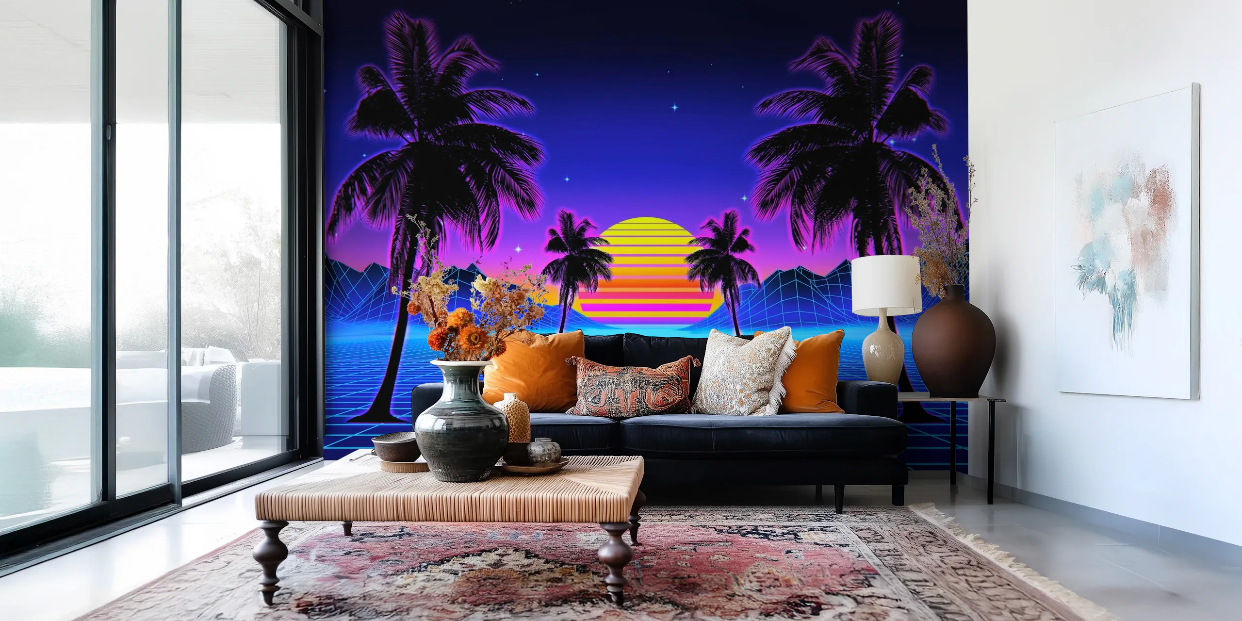 80s Retro Computer Art Wallpaper | Unmatched Vintage Wall Murals