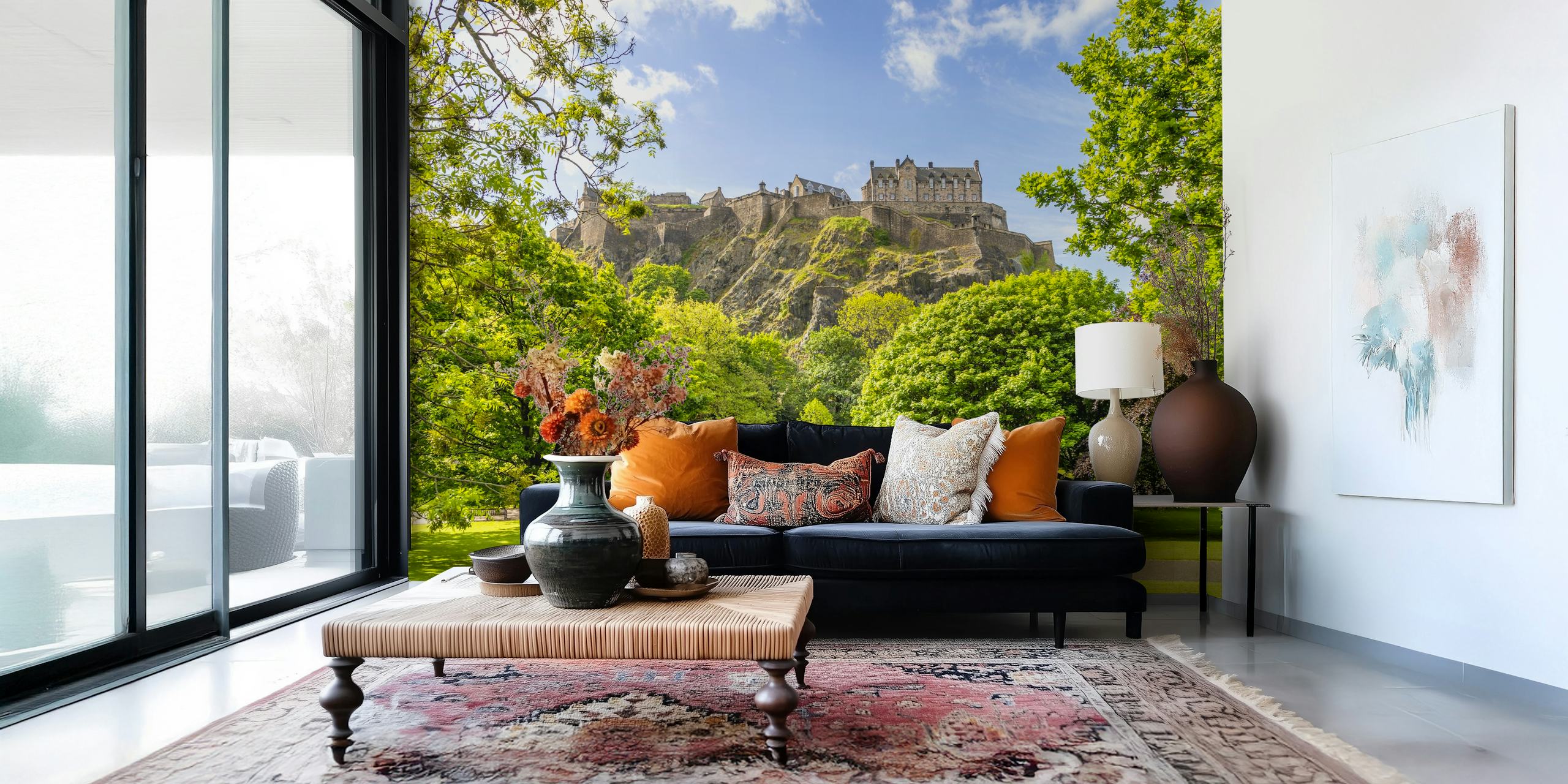 Carta da parati Princes Street Gardens in una stanza