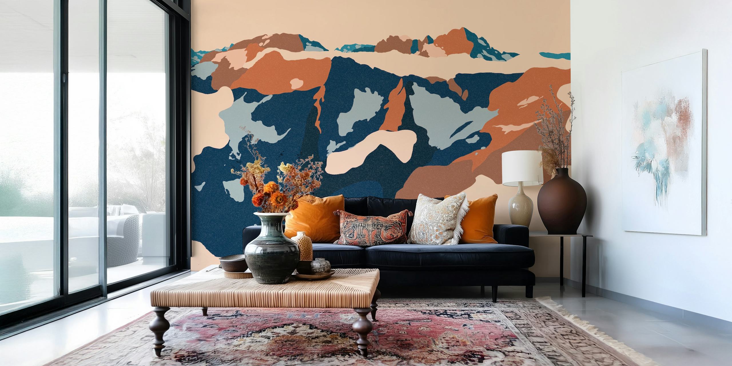 Abstract Mountaintop tapet i et rom
