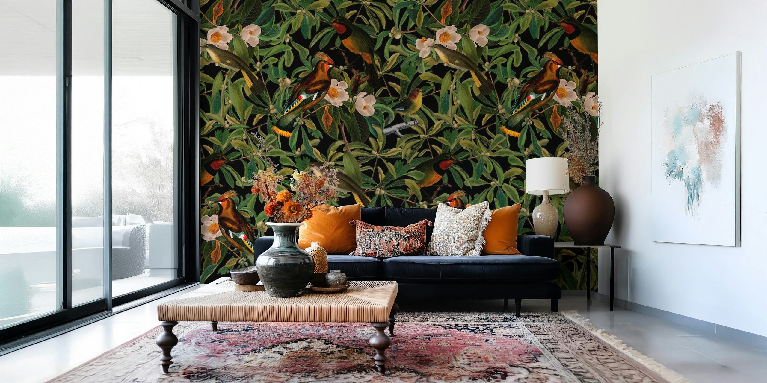 Projekt tapety Tropical Bird w pokoju
