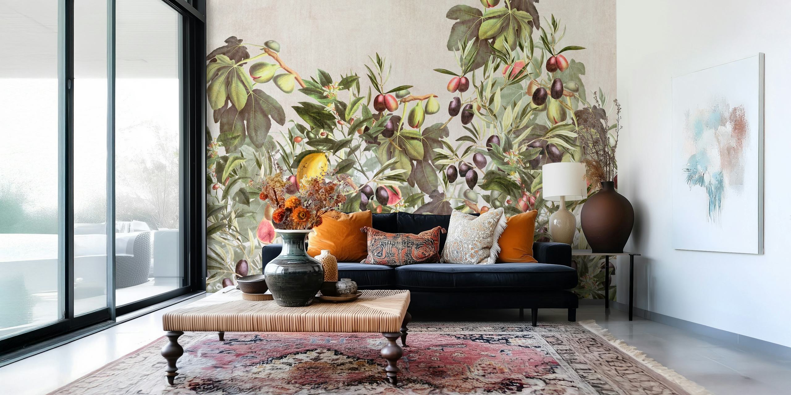 Papier peint Botanical citrus garden dans une pièce