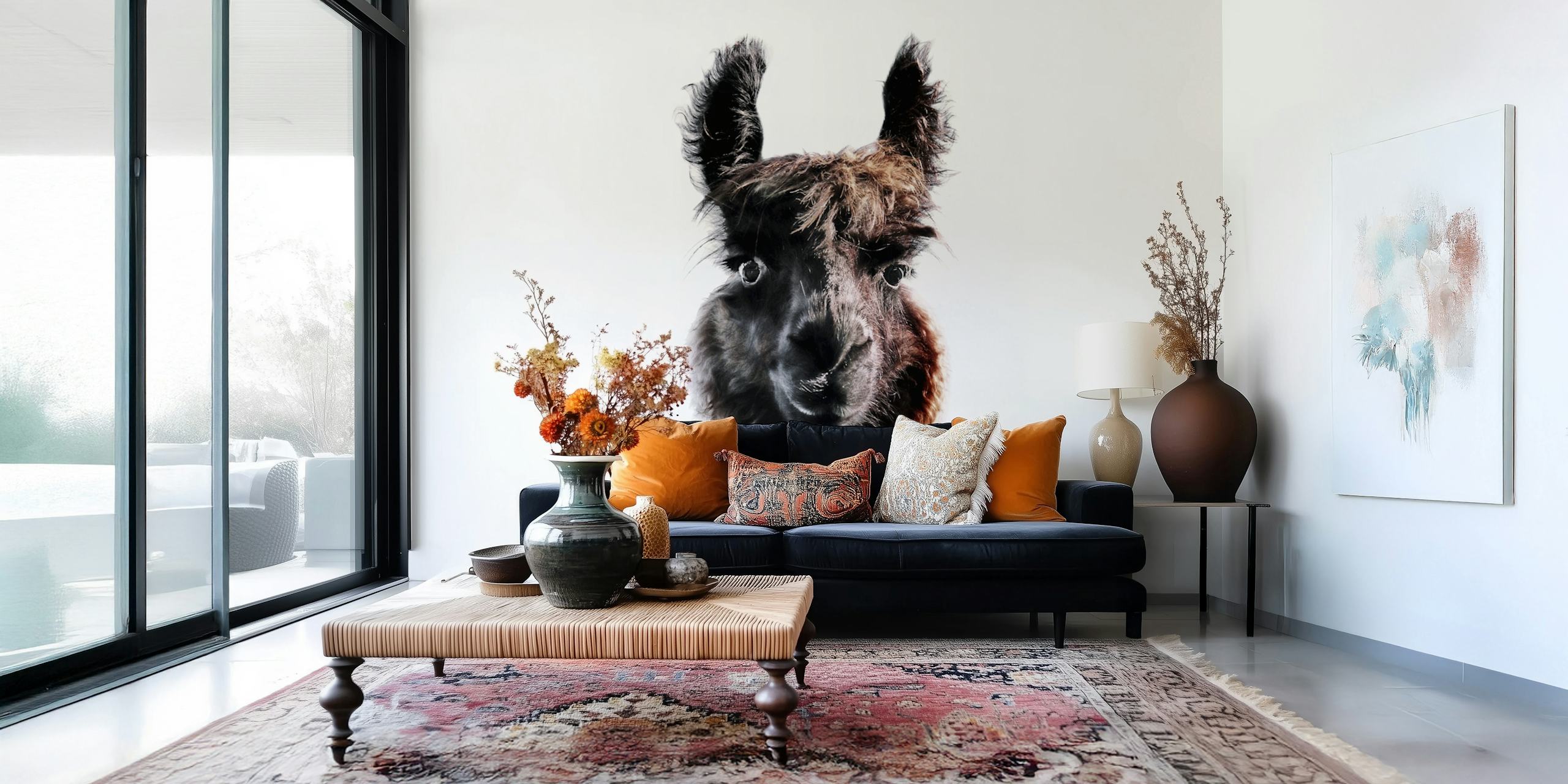 Lama George tapeta u postavci sobe