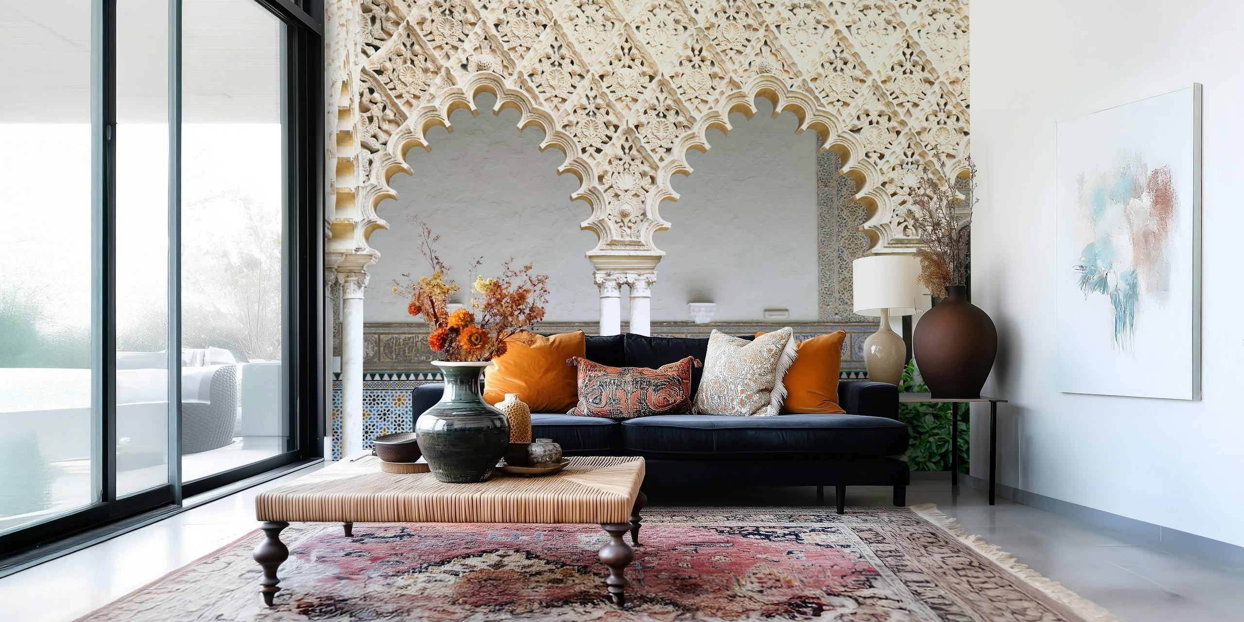 Arches Patio de Doncellas wallpaper in a room